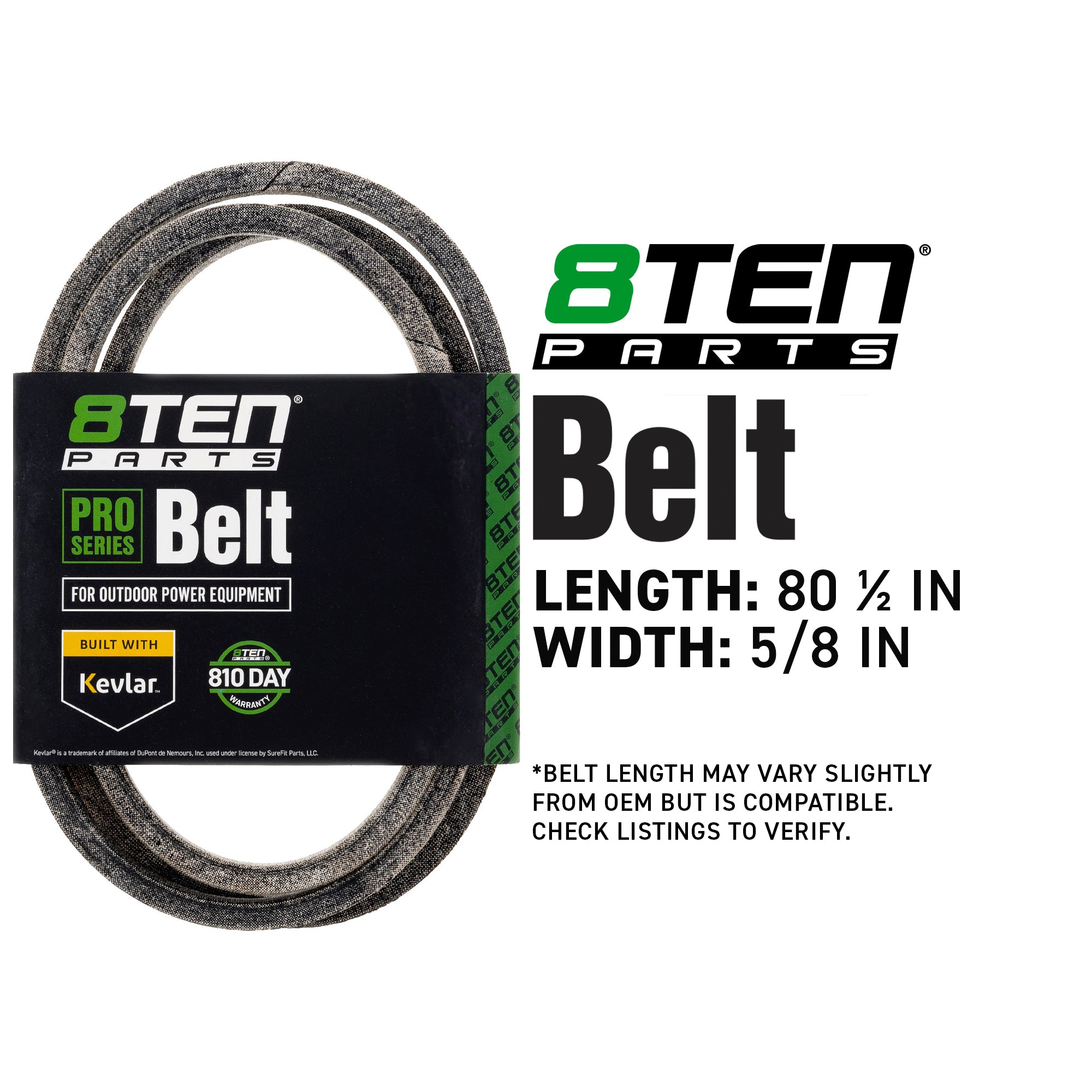 8TEN 810-CBL2161T Belt with Kevlar® for Wasp Scorpion Pro-Stance Pro