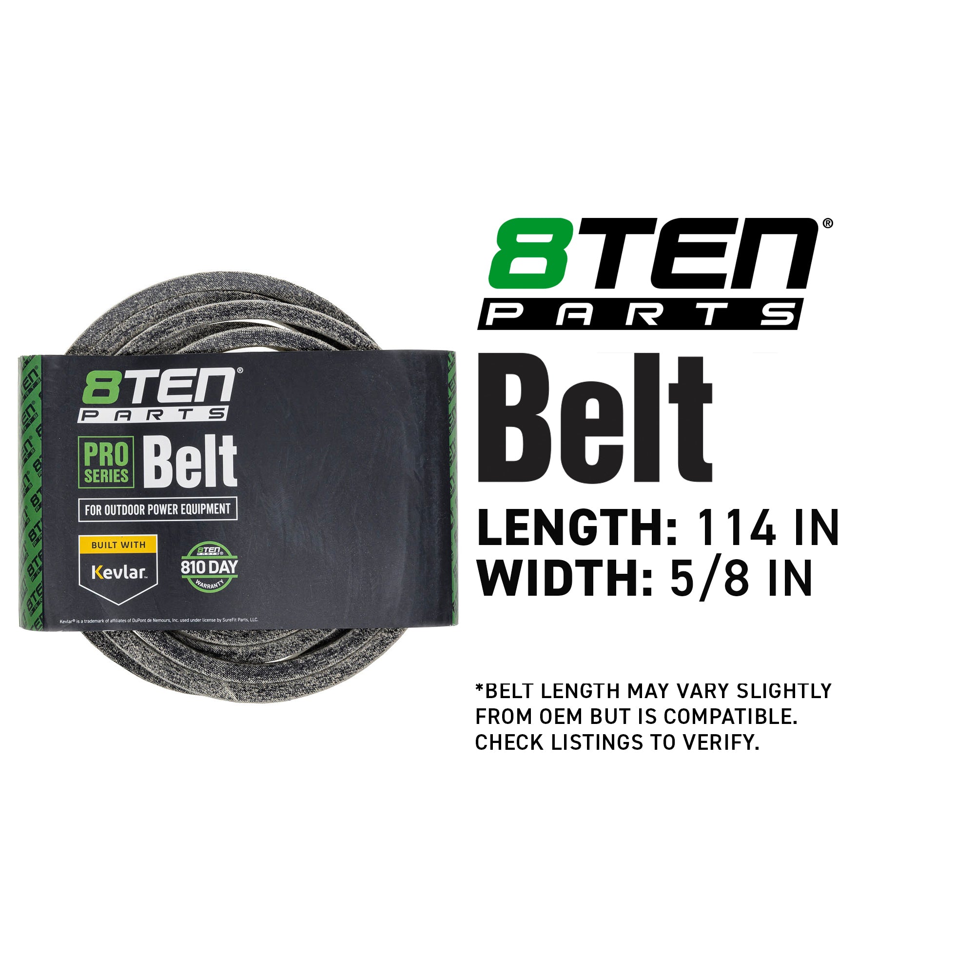 8TEN 810-CBL2173T Belt with Kevlar® for RZ5424 RZ5422 RZ4620 RZ4619