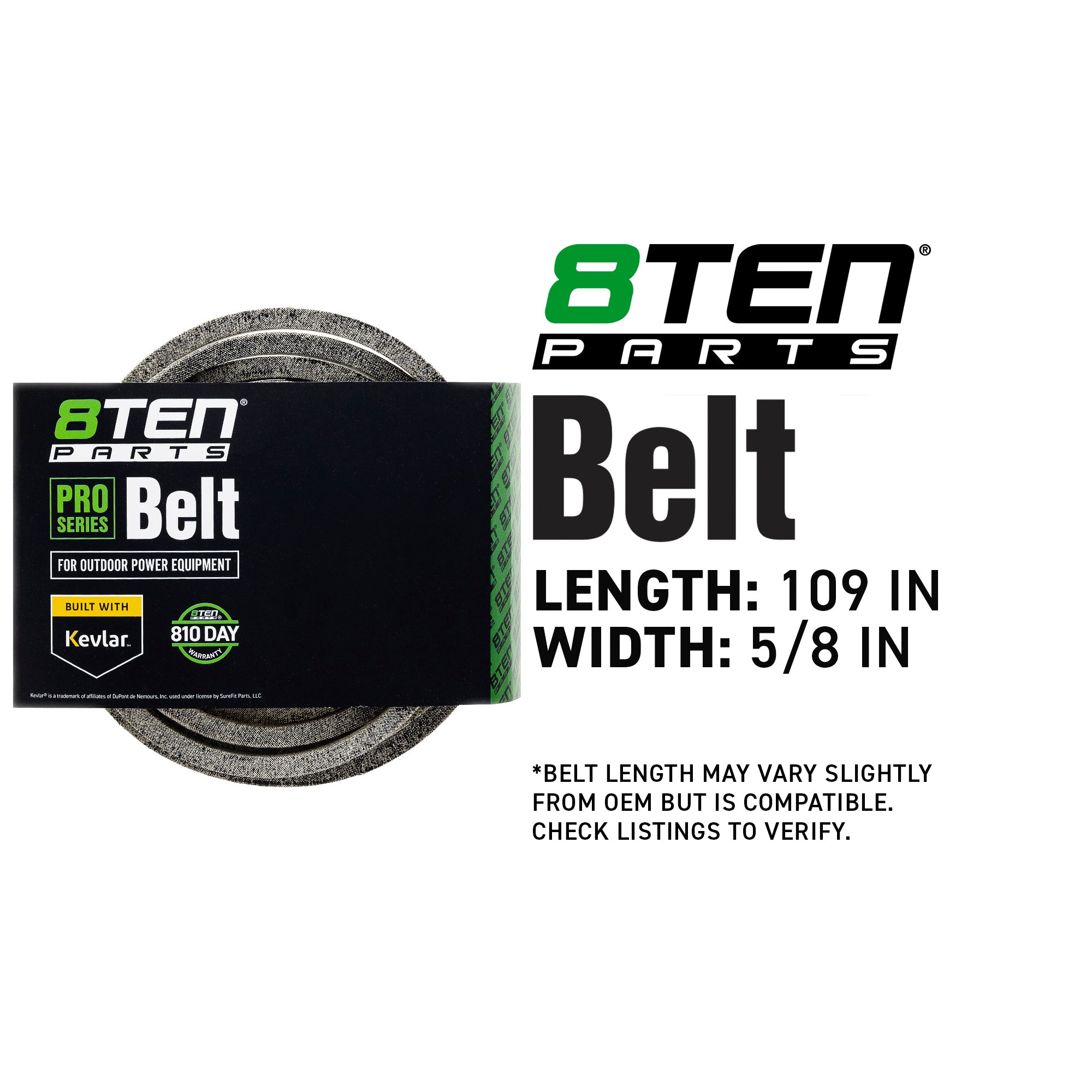 8TEN 810-CBL2174T Belt with Kevlar® for Wasp Pro-Zoom Pro-Stance Pro