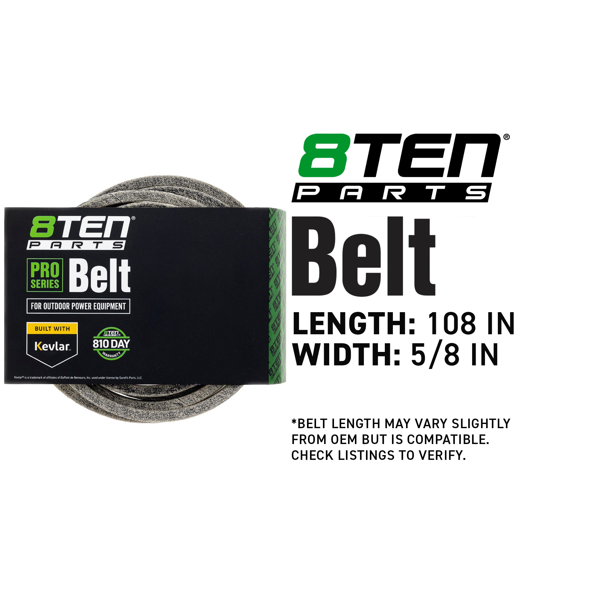 8TEN 810-CBL2175T Belt with Kevlar® for HT3813 HT3810 Evolution