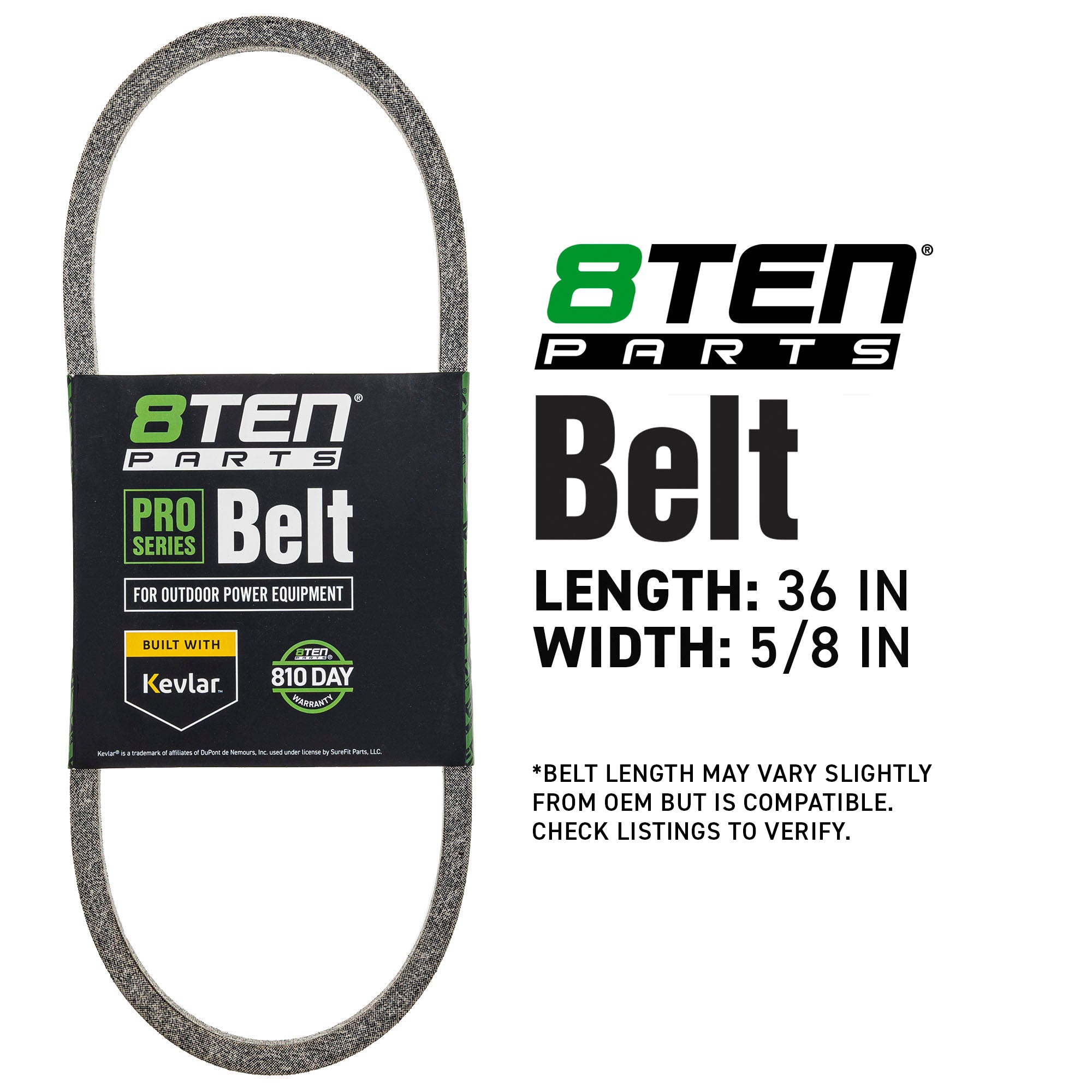 8TEN 810-CBL2187T Belt with Kevlar® for Variable Metro