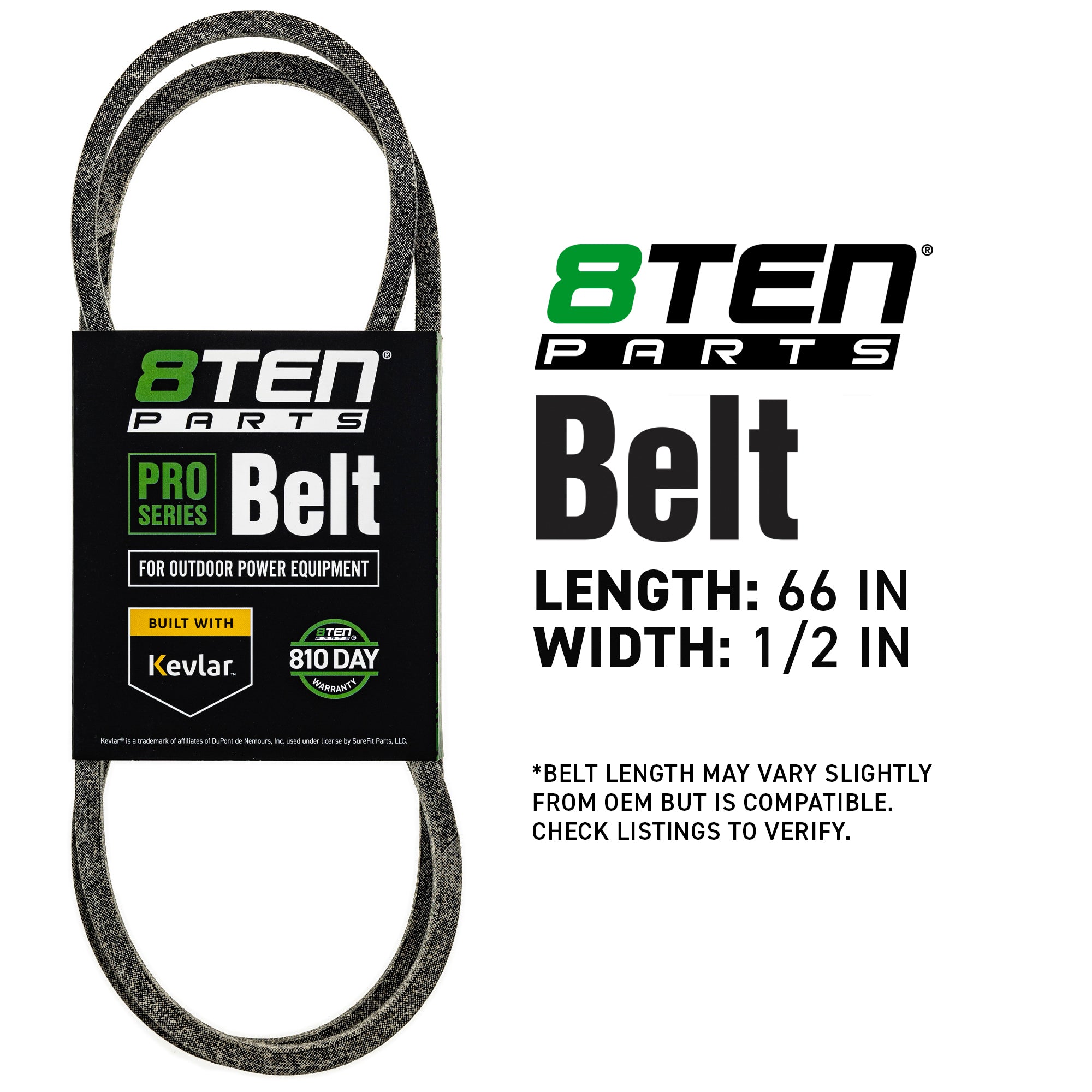 8TEN 810-CBL2192T Belt with Kevlar® for Cadet