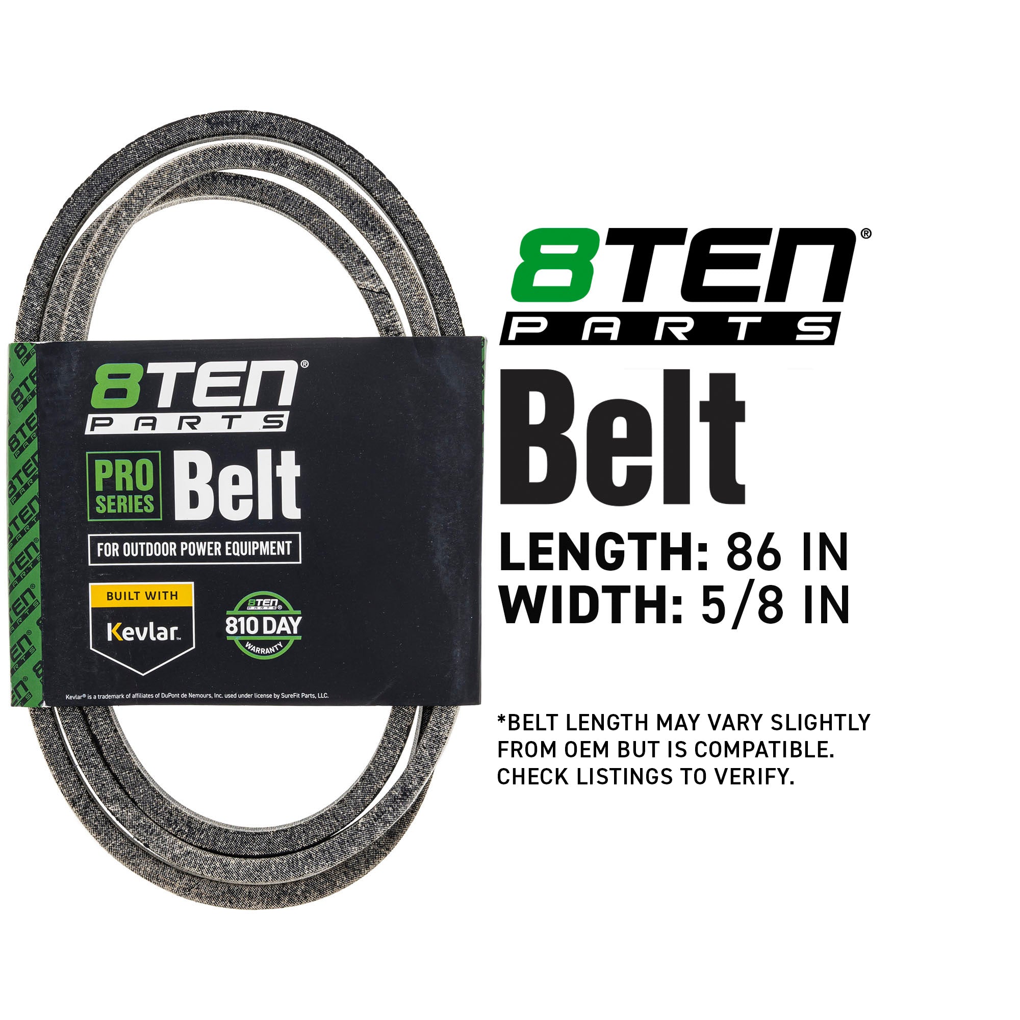 8TEN 810-CBL2199T Belt with Kevlar® for UltraBelt Cadet