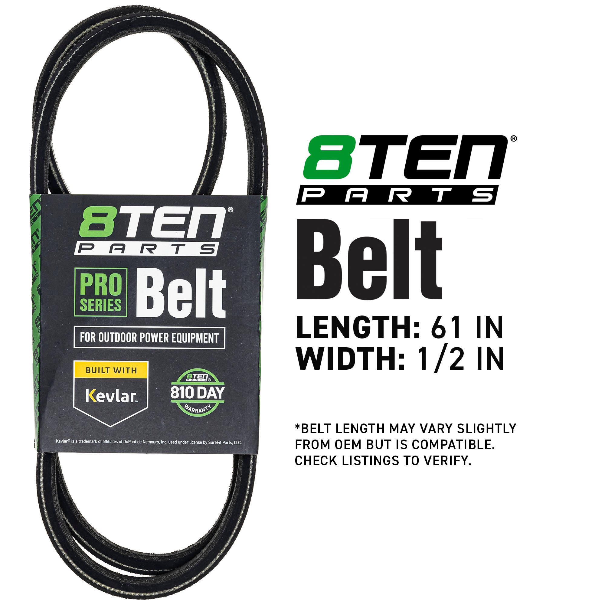 8TEN 810-CBL2190T Belt with Kevlar® for ZT Zoom Turf Sabre