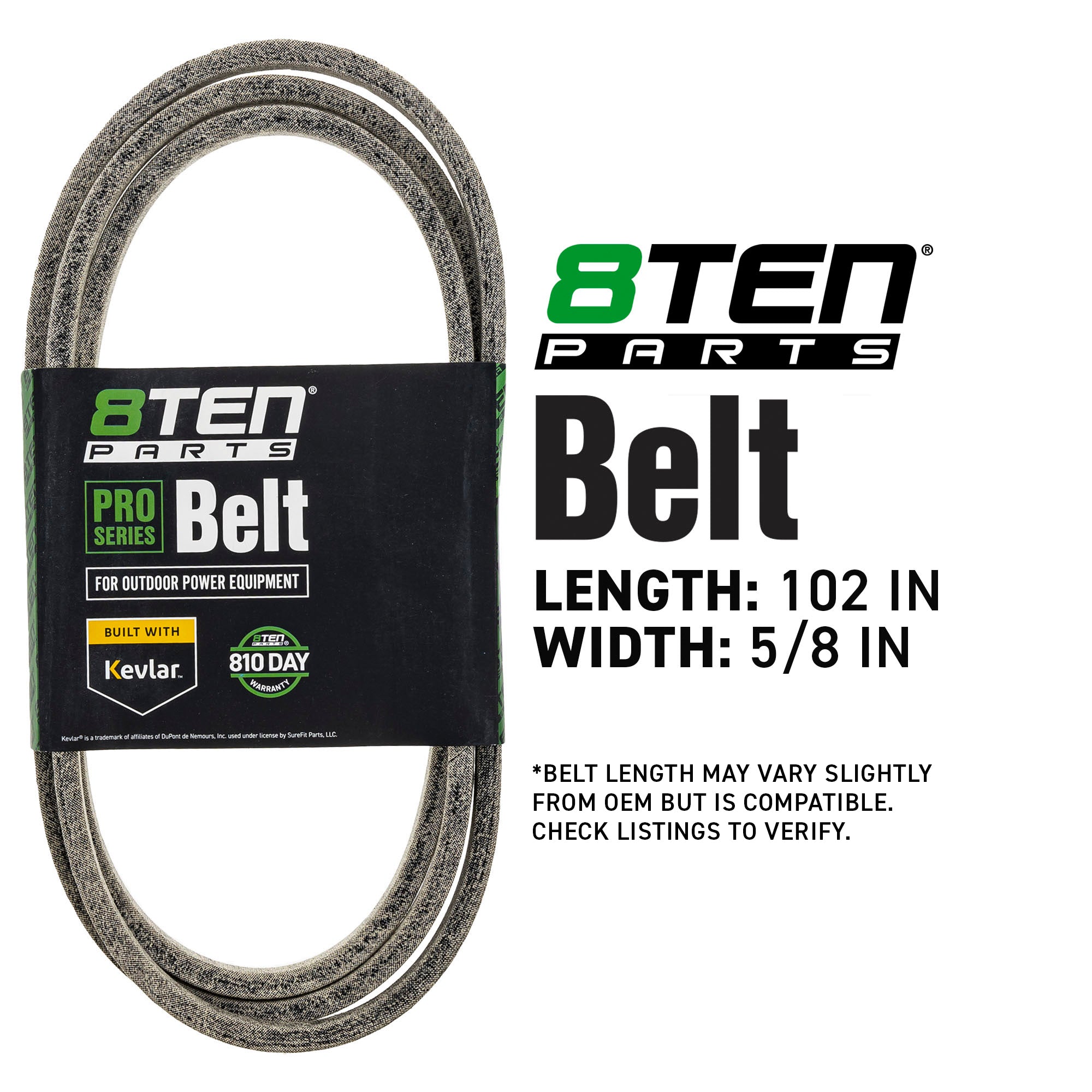 8TEN 810-CBL2108T Belt with Kevlar® for Turf Harvester