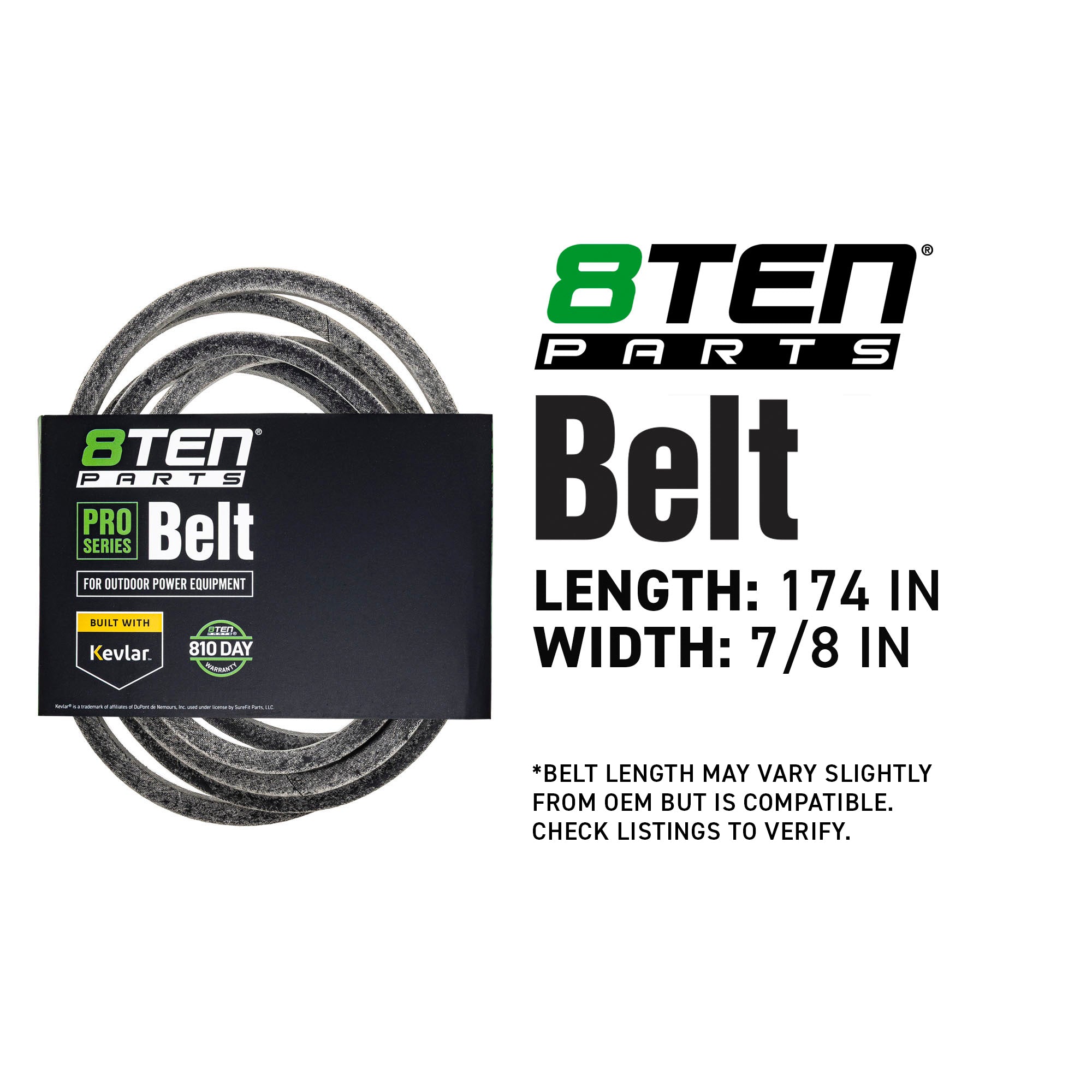 8TEN 810-CBL2114T Belt with Kevlar� for Deere
