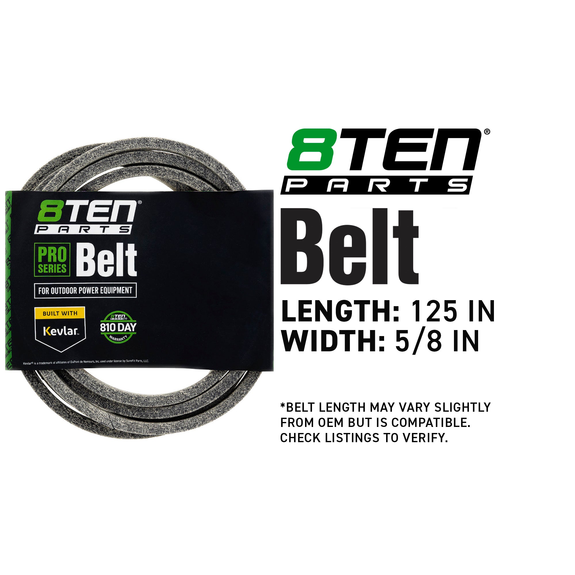 8TEN 810-CBL2118T Belt with Kevlar® for Pro-Walk Pro Deere