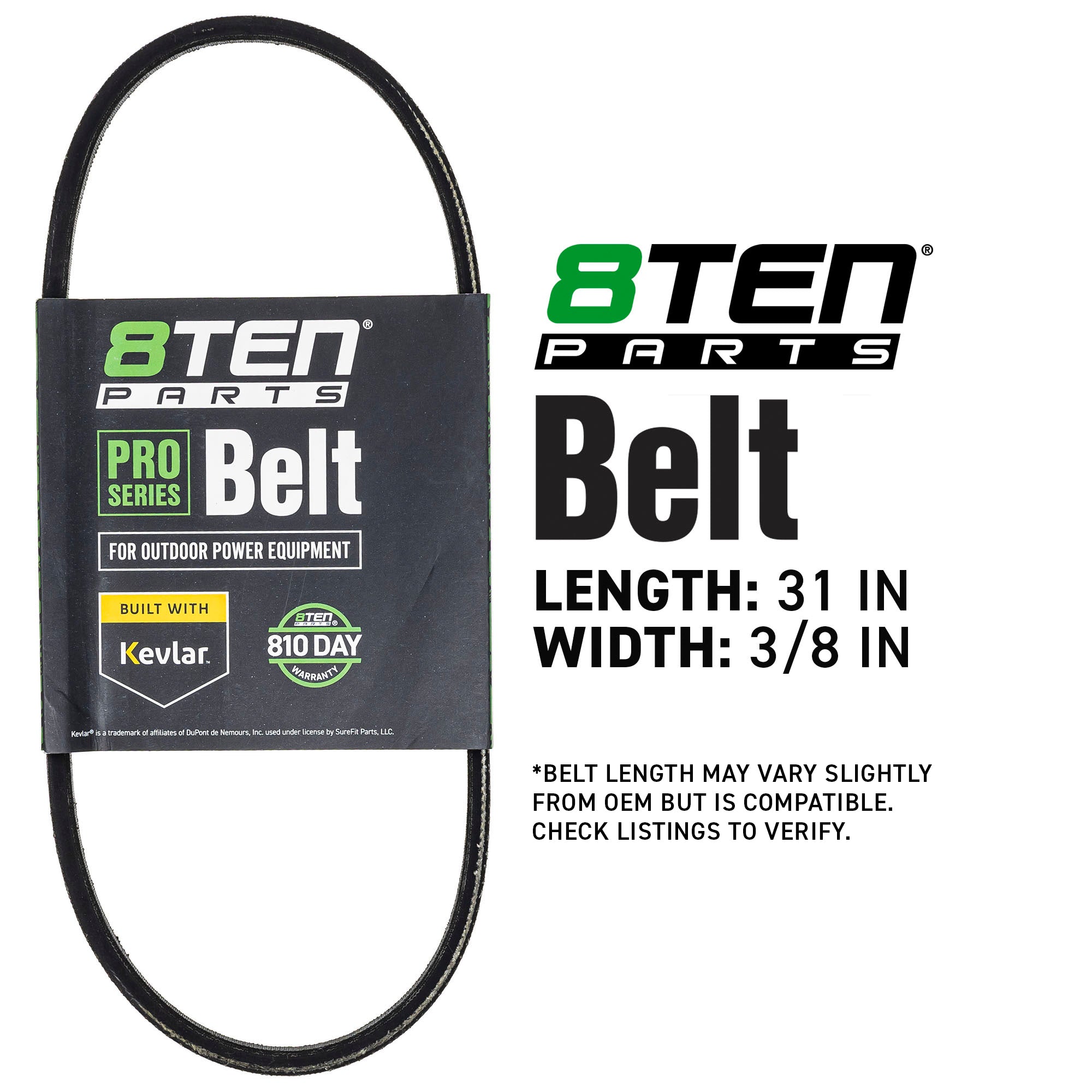 8TEN 810-CBL2110T Belt with Kevlar® for Tuff-Cut TB566 TB466 Outdoor