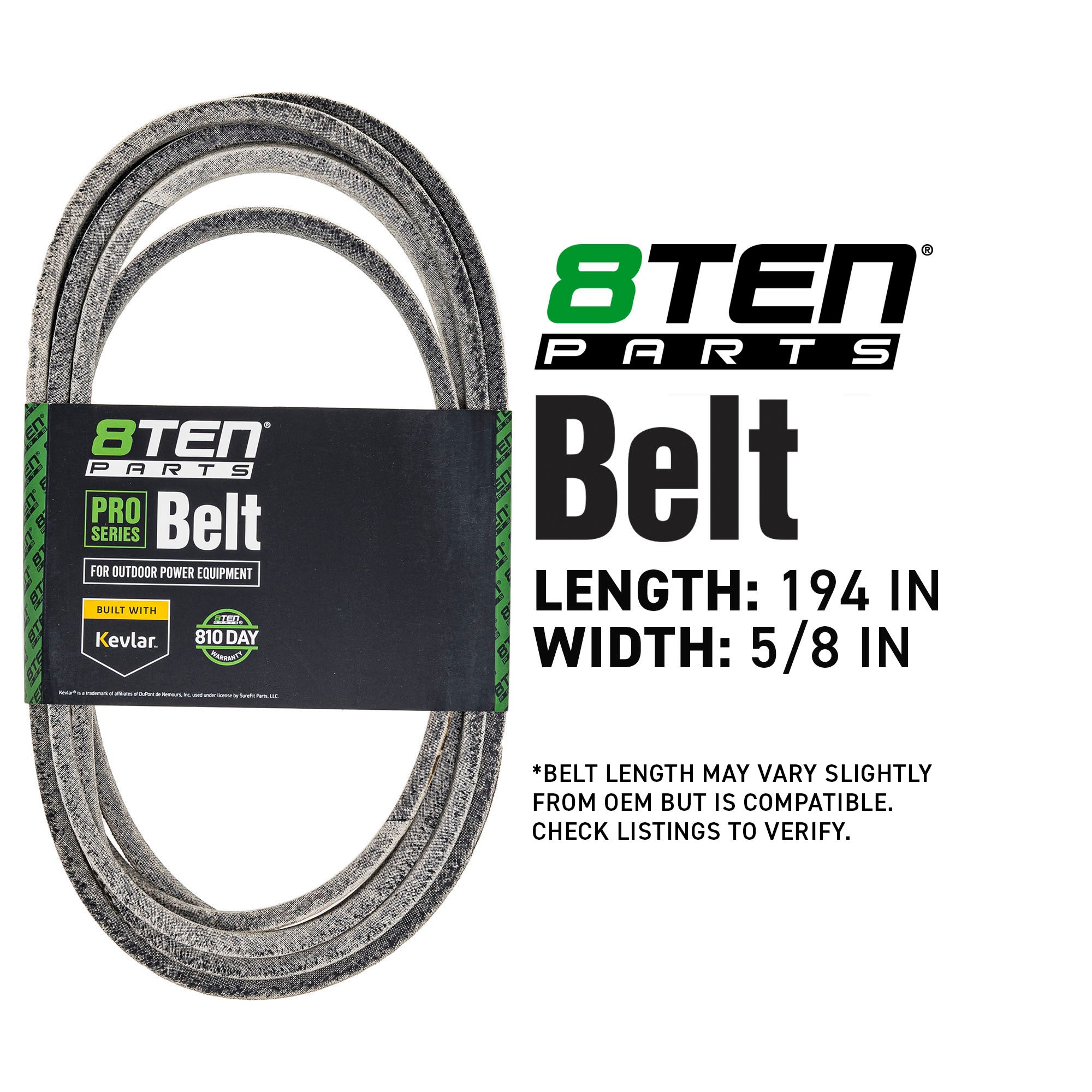 8TEN 810-CBL3221T Belt with Kevlar® for