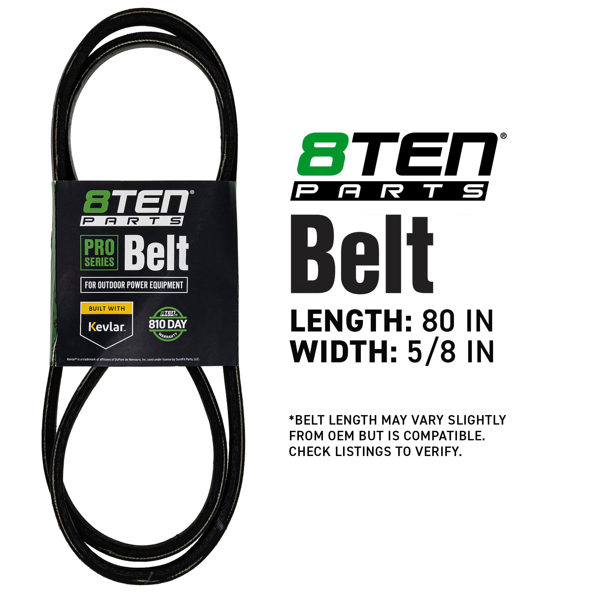 8TEN 810-CBL3238T Belt with Kevlar® for Metro