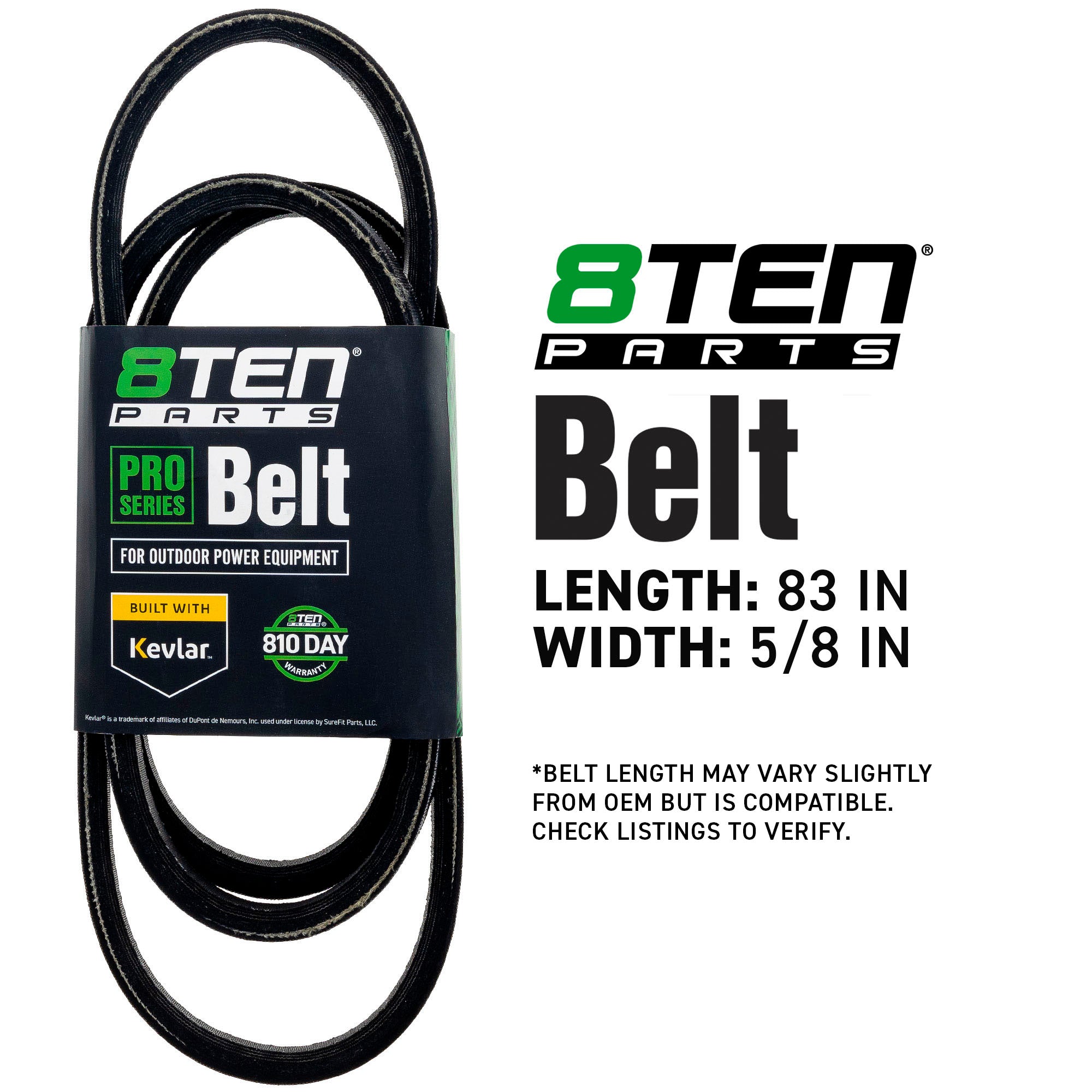 8TEN 810-CBL3239T Belt with Kevlar® for Metro