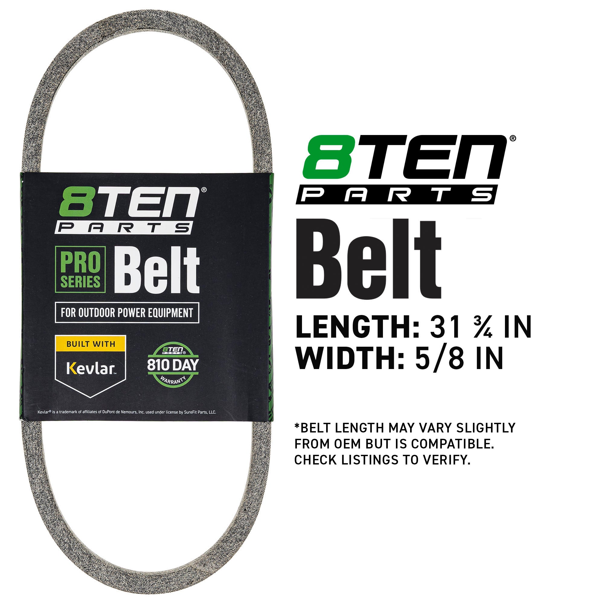 8TEN 810-CBL3243T Belt with Kevlar® for Tuffy Tuff-Cut Pro Outdoor