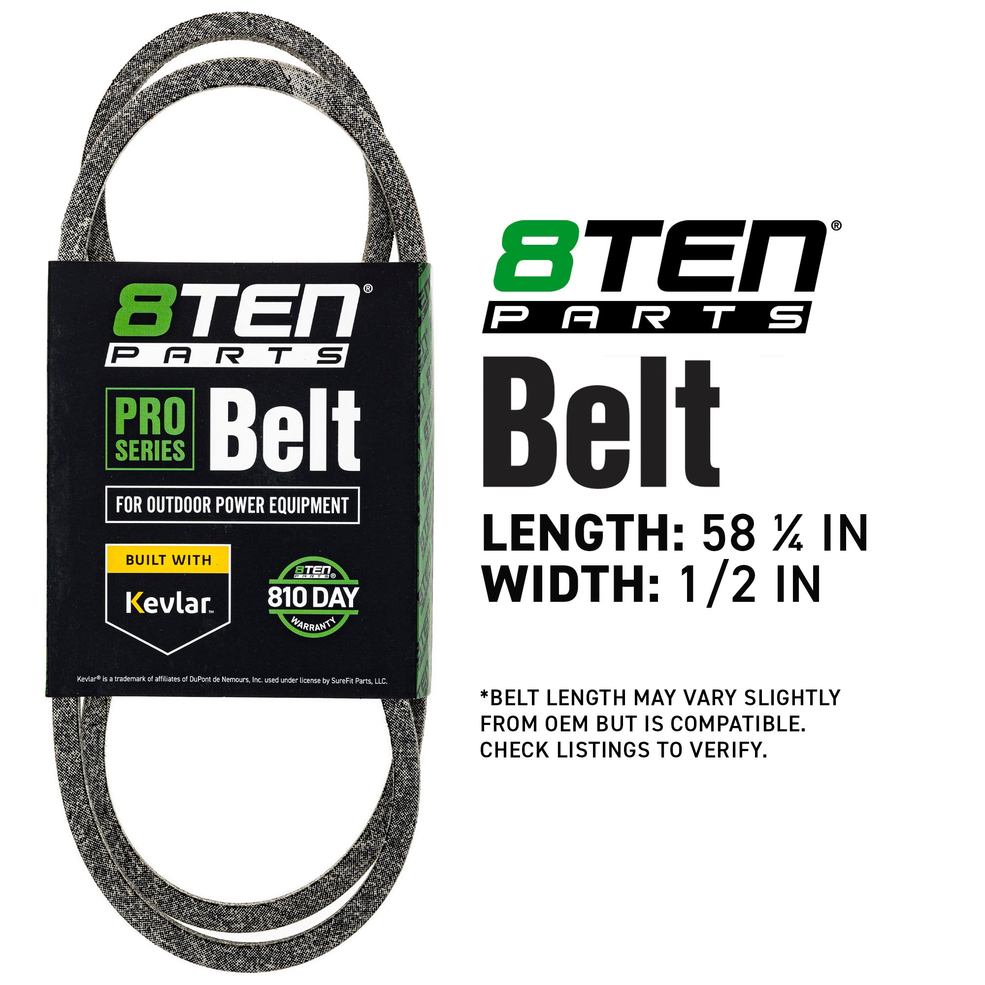 8TEN 810-CBL3240T Belt with Kevlar® for Outdoor Mustang King Gold
