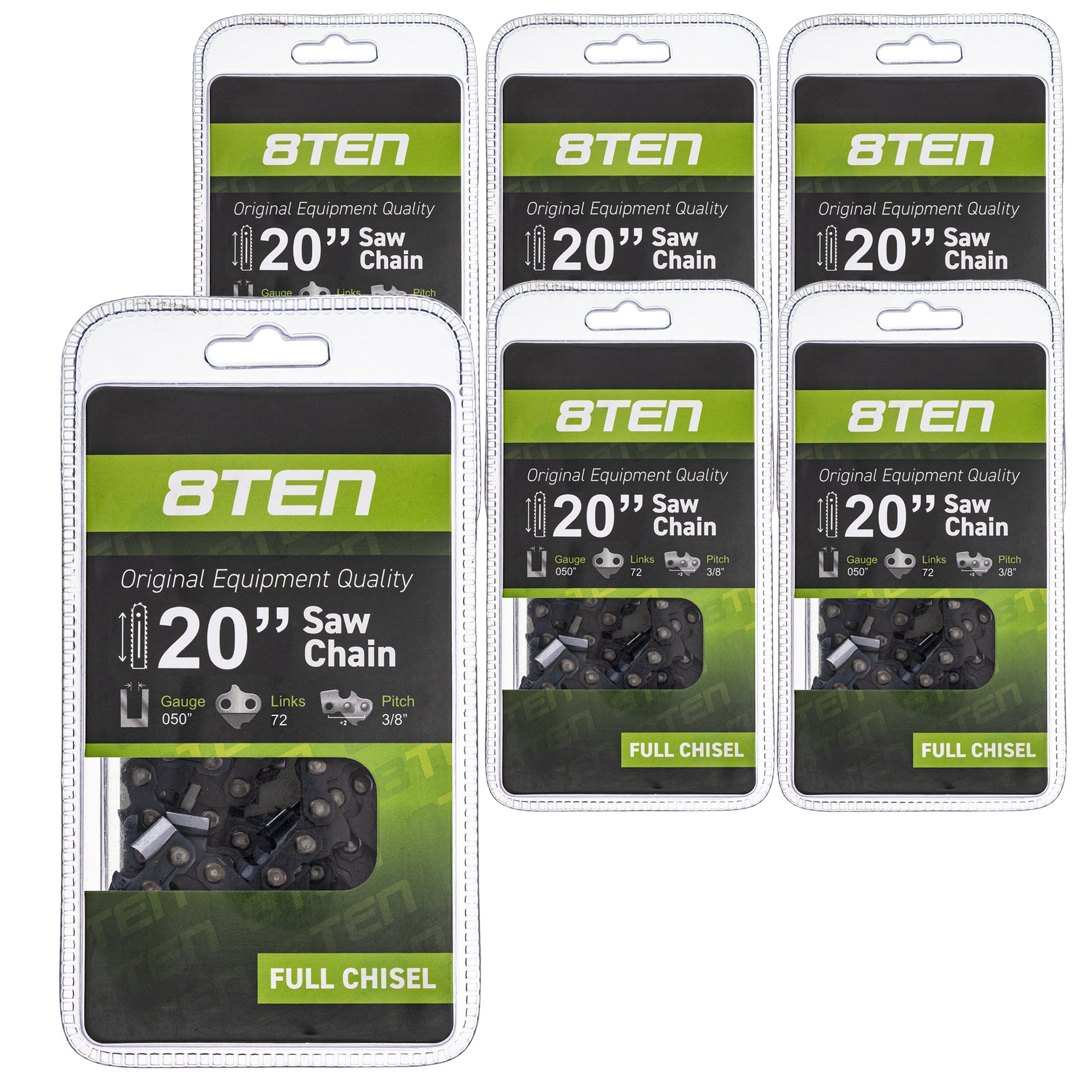 Chainsaw Chain 20 Inch .050 3/8 72DL 6-Pack for zOTHER Windsor Stens Oregon Husqvarna 8TEN 810-CCC2224H