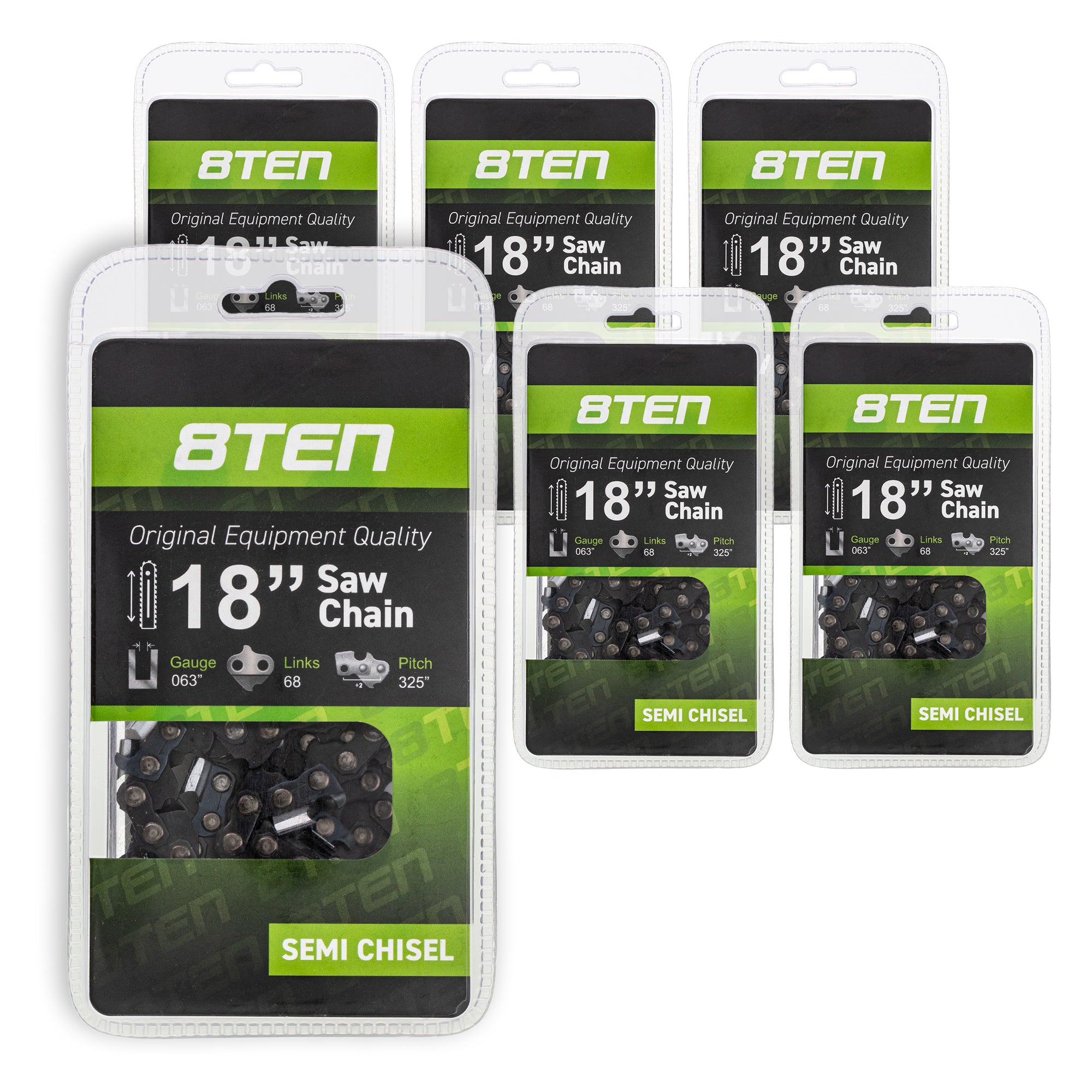 Chainsaw Chain 18 Inch .063 .325 68DL 6-Pack for zOTHER Stens Oregon Ref. Oregon Carlton 8TEN 810-CCC2227H