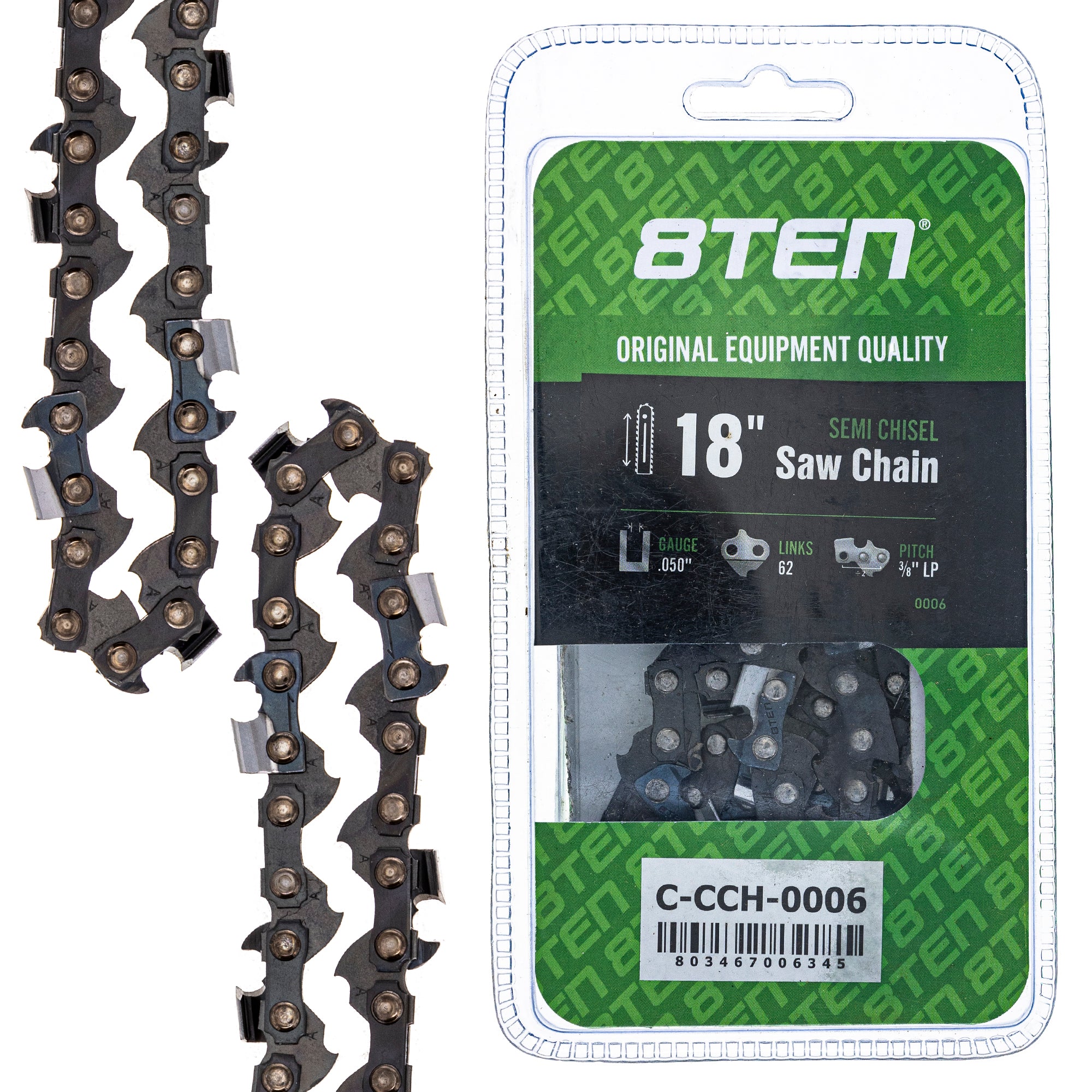 Chainsaw Chain 18 Inch .050 3/8 62DL for zOTHER Windsor Stens Oregon Carlton Woodsman 8TEN 810-CCC2228H