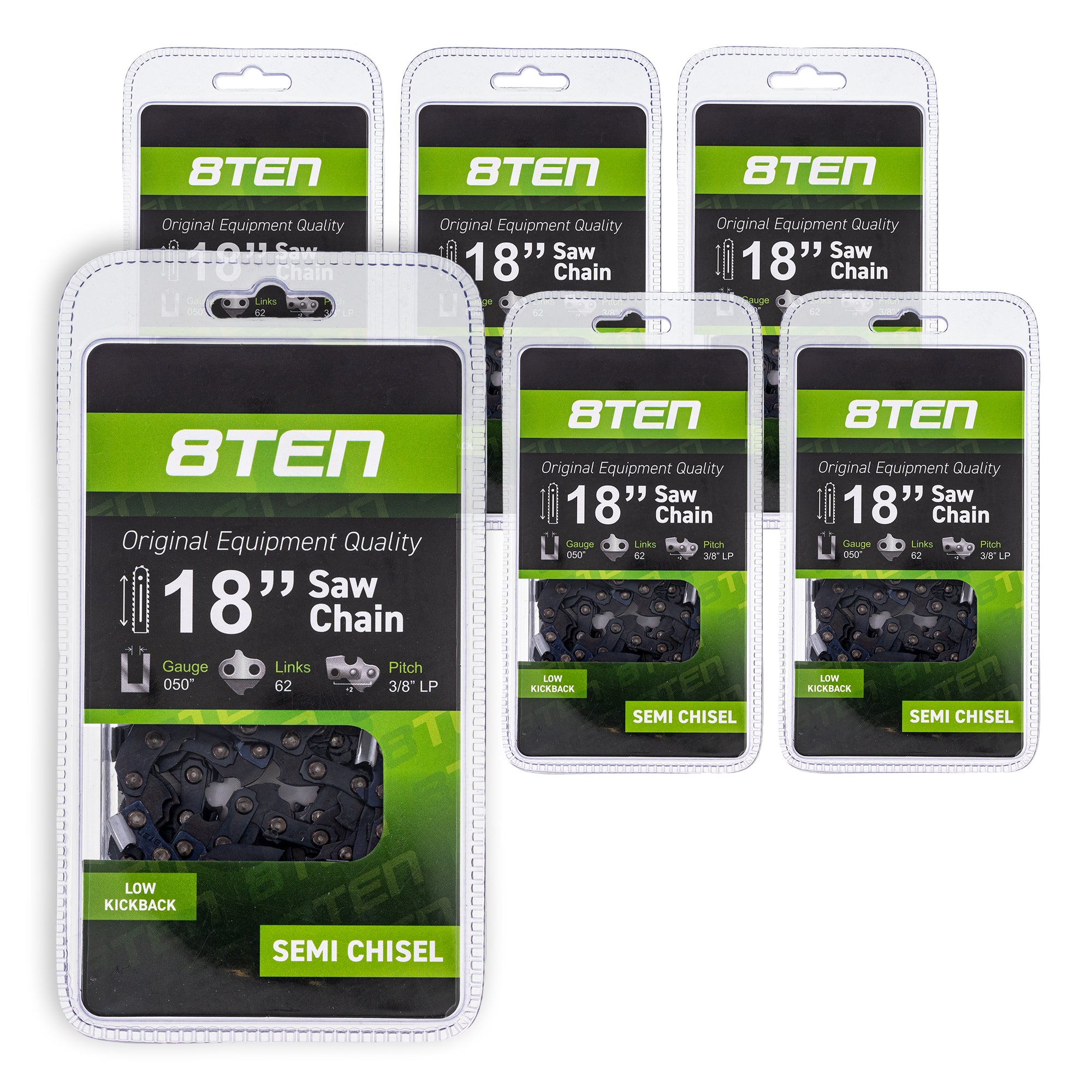 Chainsaw Chain 18 Inch .050 3/8 62DL 6-Pack for zOTHER Windsor Stens Oregon Carlton 8TEN 810-CCC2228H