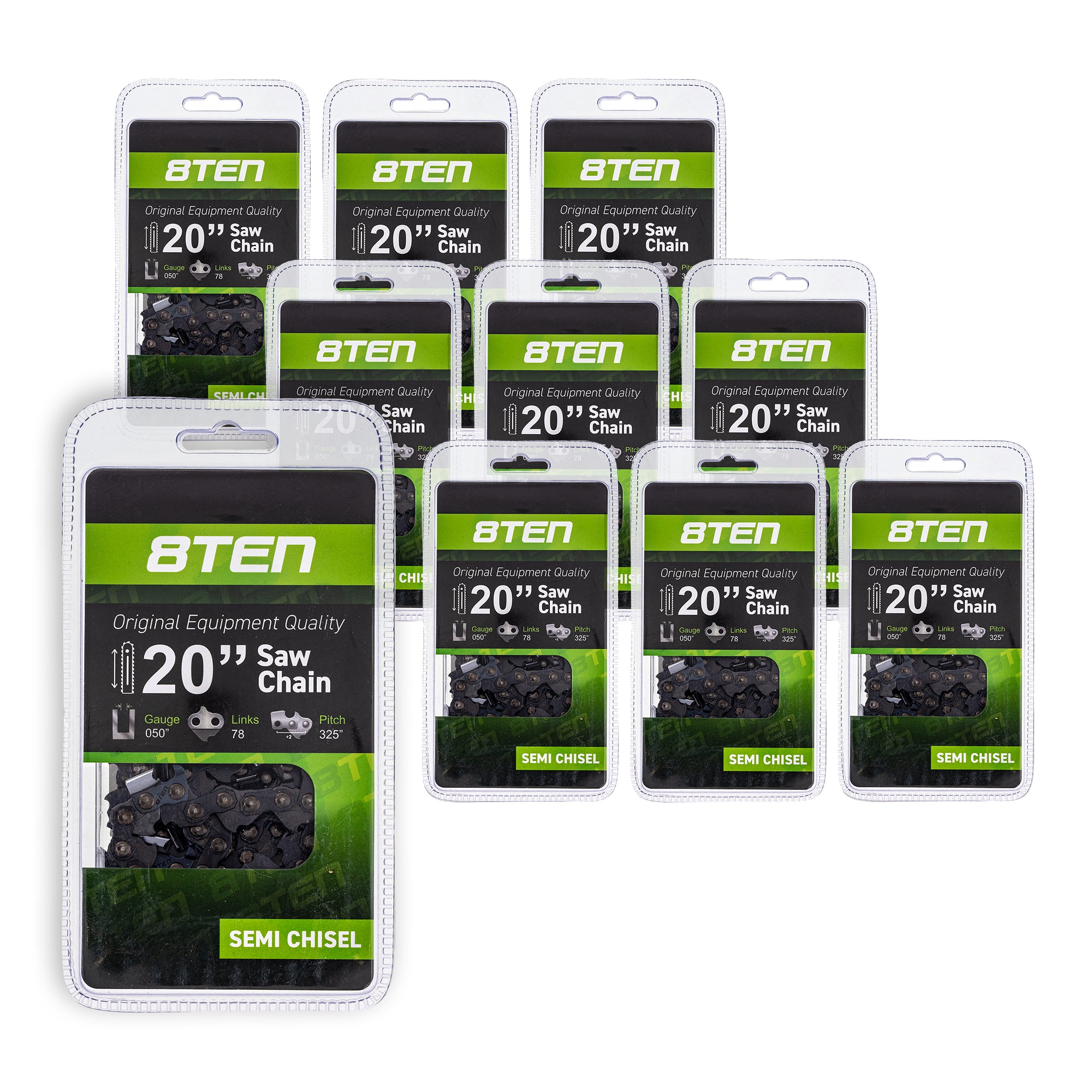 Chainsaw Chain 20 Inch .050 .325 78DL 10-Pack for zOTHER Windsor Stens Sabre McCulloch 8TEN 810-CCC2229H