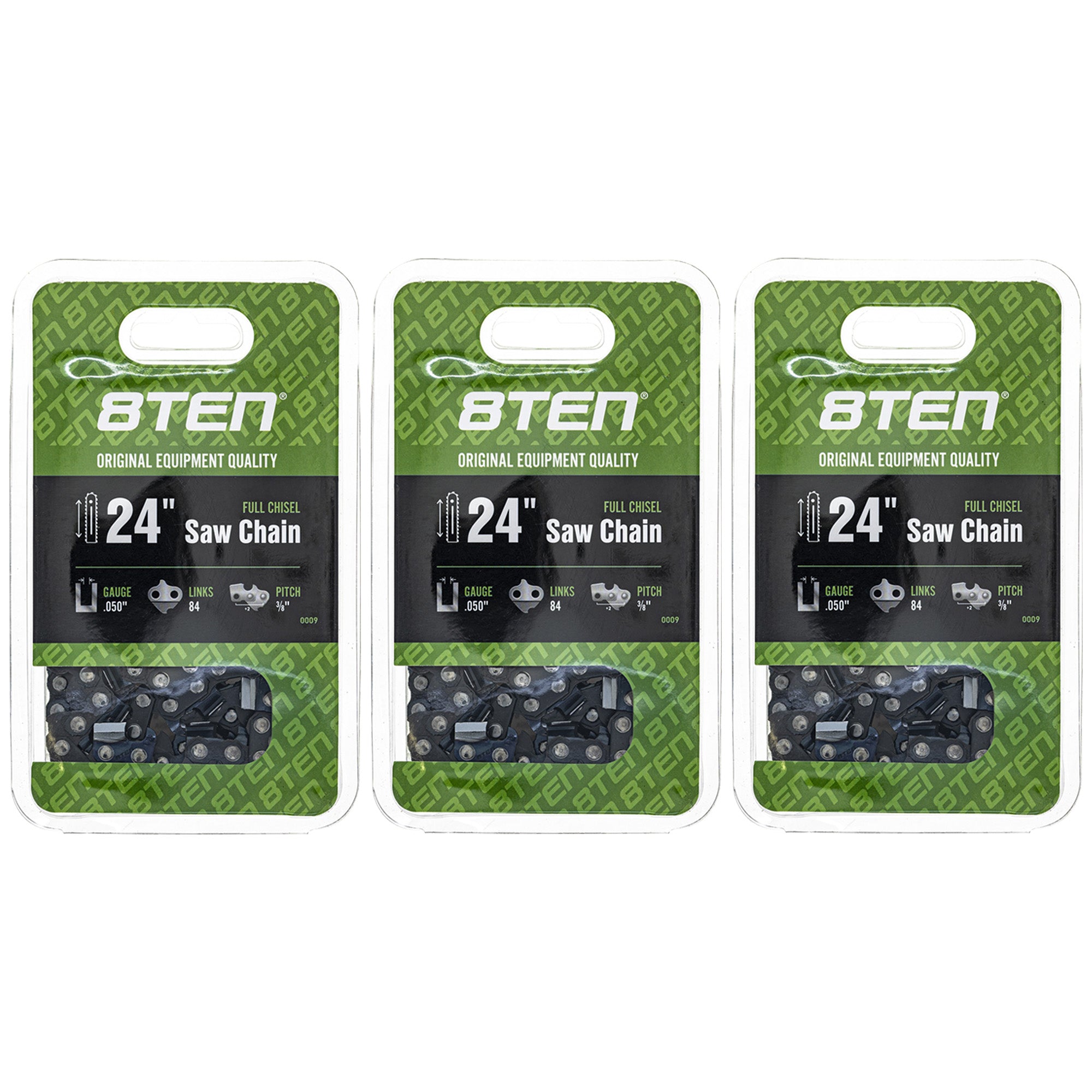 Chainsaw Chain 24 Inch .050 3/8 84DL 3-Pack for zOTHER Windsor Stens Oregon GB Carlton MSE 8TEN 810-CCC2221H