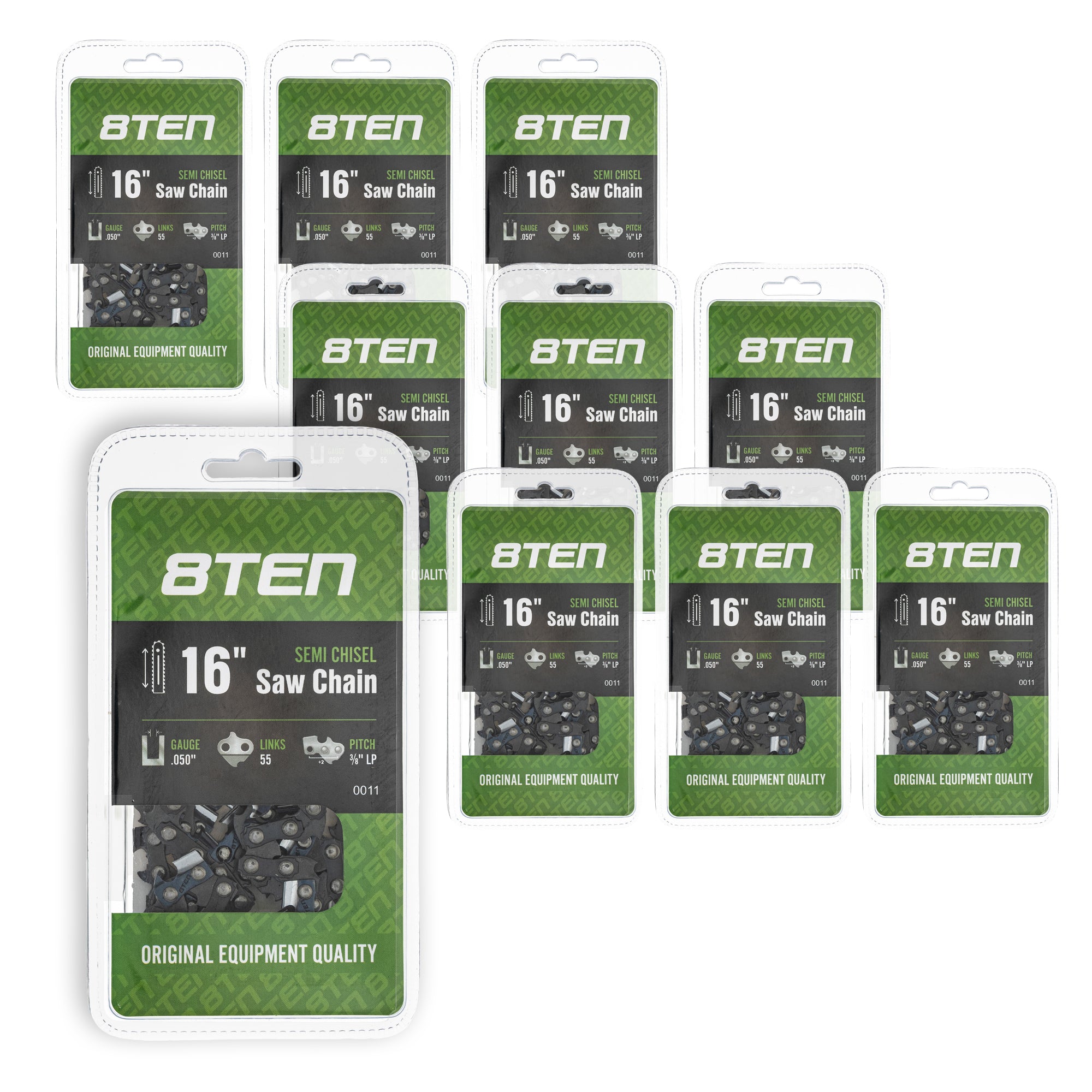Chainsaw Chain 16 Inch .050 3/8 55DL 10-Pack for zOTHER Windsor Stens Oregon Husqvarna 8TEN 810-CCC2233H