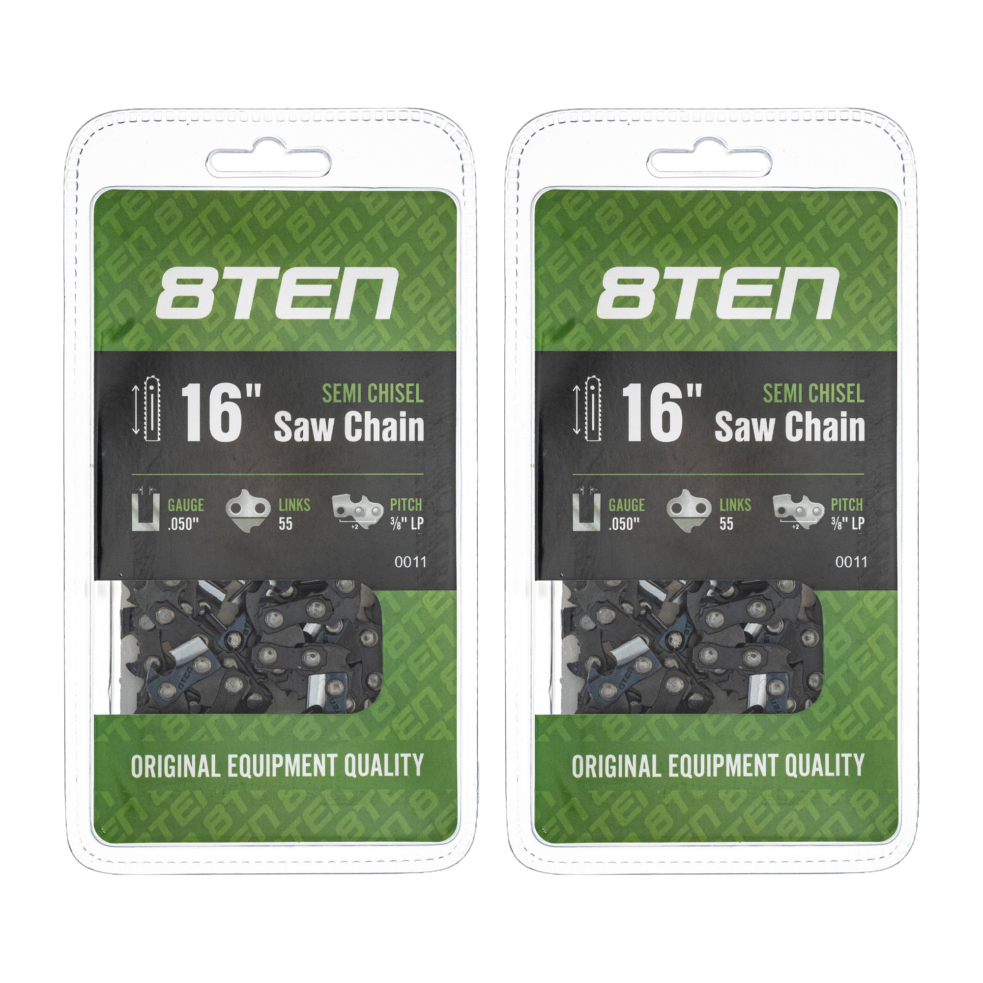 Chainsaw Chain 16 Inch .050 3/8 55DL 2-Pack for zOTHER Windsor Stens Oregon Husqvarna 8TEN 810-CCC2233H