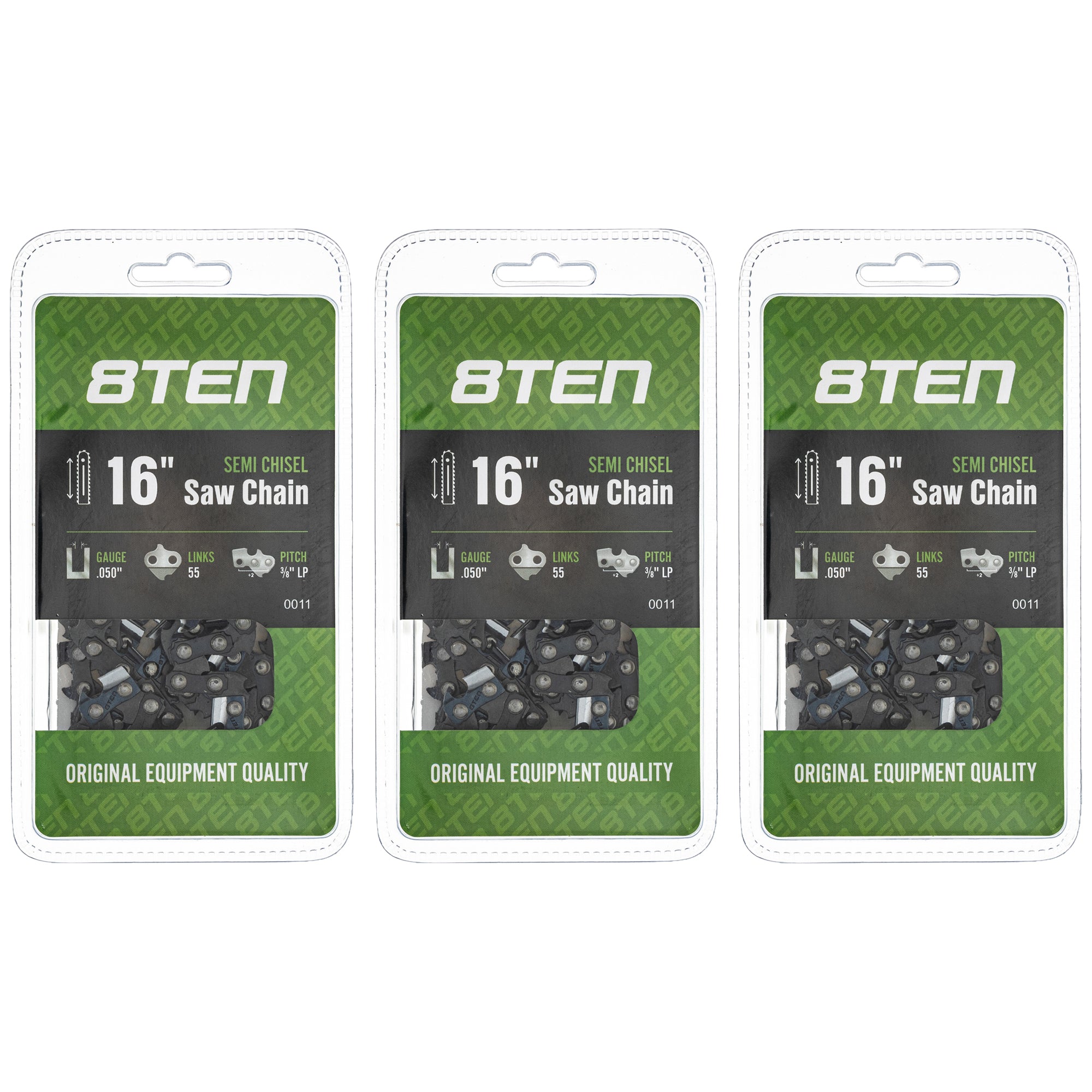 Chainsaw Chain 16 Inch .050 3/8 55DL 3-Pack for zOTHER Windsor Stens Oregon Husqvarna 8TEN 810-CCC2233H