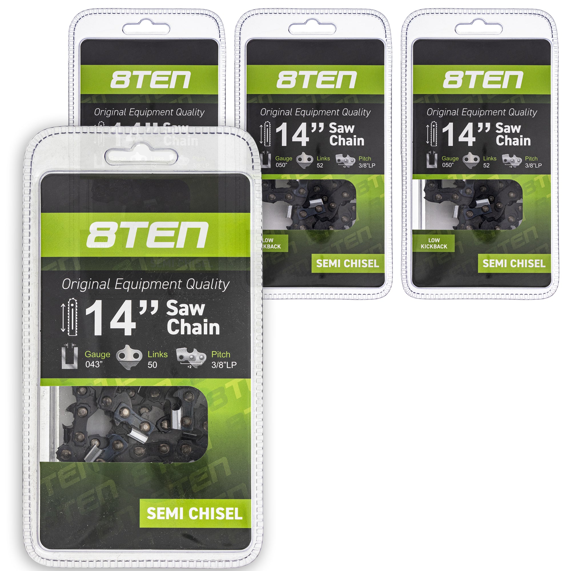 Chainsaw Chain 14 Inch .050 3/8 52DL 4-Pack for zOTHER Stens Oregon Husqvarna Poulan 8TEN 810-CCC2234H