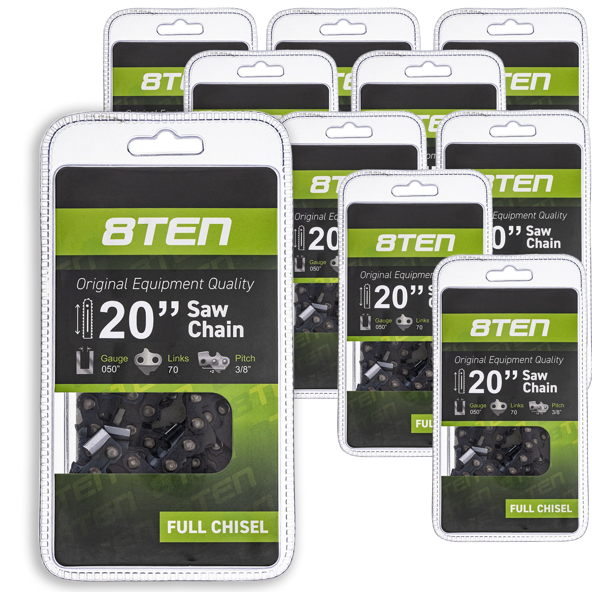 Chainsaw Chain 20 Inch .050 3/8 70DL 10-Pack for zOTHER Stens Oregon GB Carlton CS-800P 8TEN 810-CCC2235H