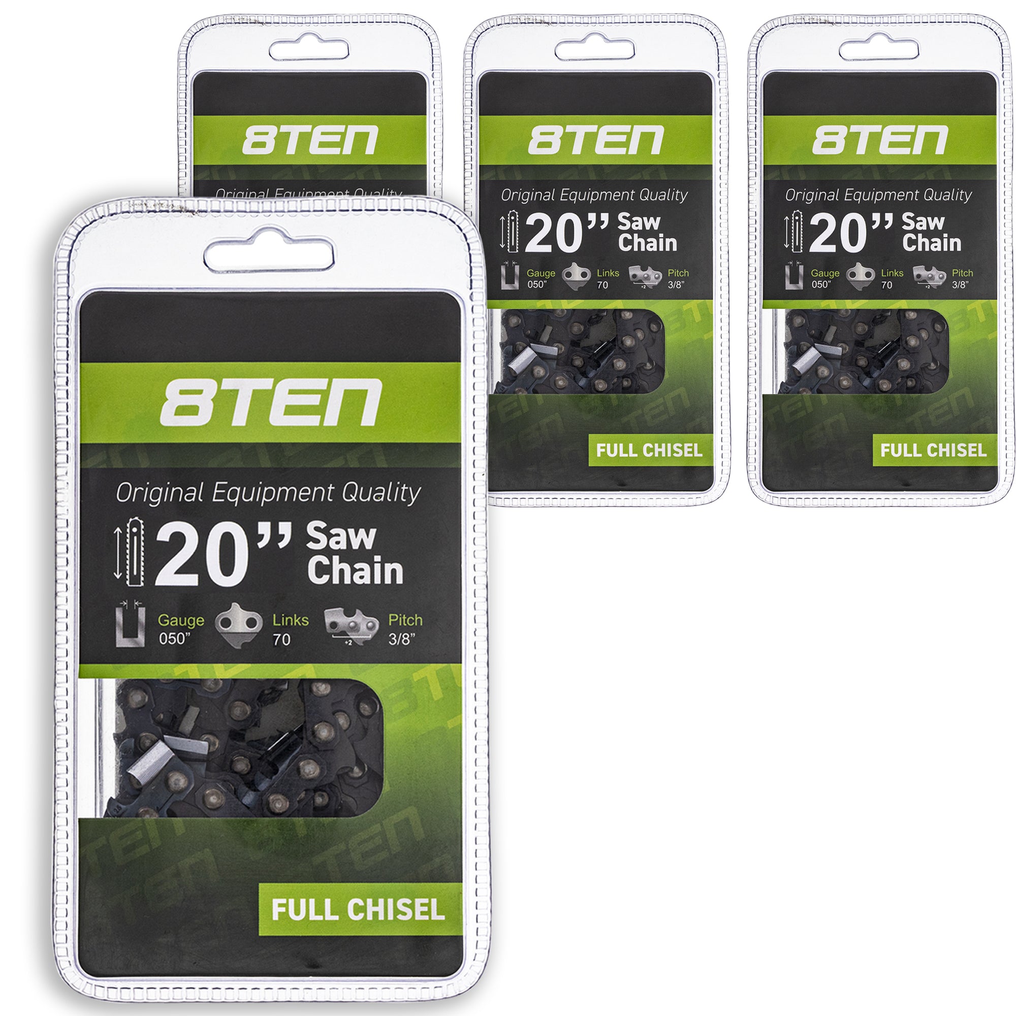 Chainsaw Chain 20 Inch .050 3/8 70DL 4-Pack for zOTHER Stens Oregon GB Carlton CS-800P 8TEN 810-CCC2235H