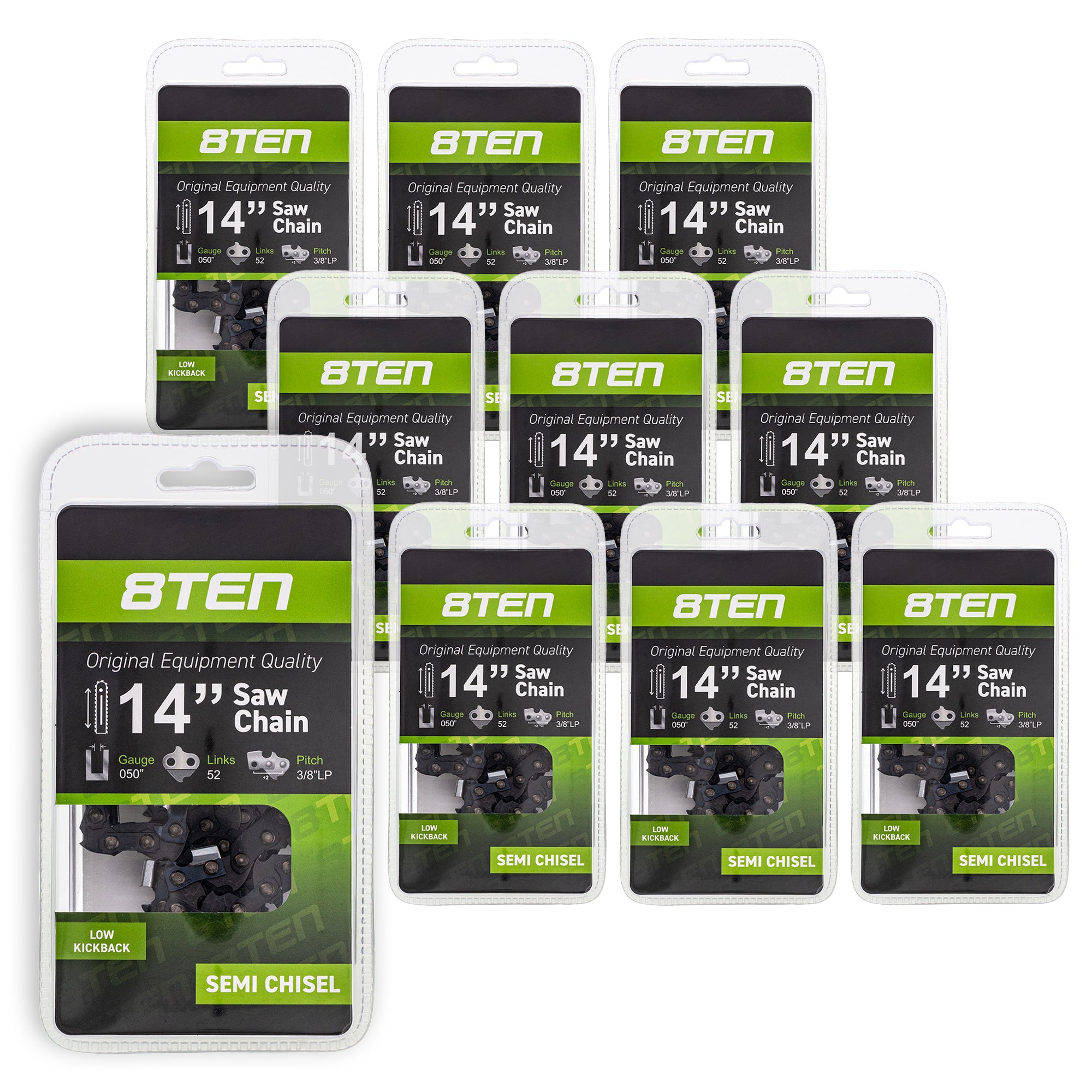 Chainsaw Chain 14 Inch .050 3/8 LP 52DL 10-Pack for zOTHER Windsor Stens Oregon Husqvarna 8TEN 810-CCC2238H