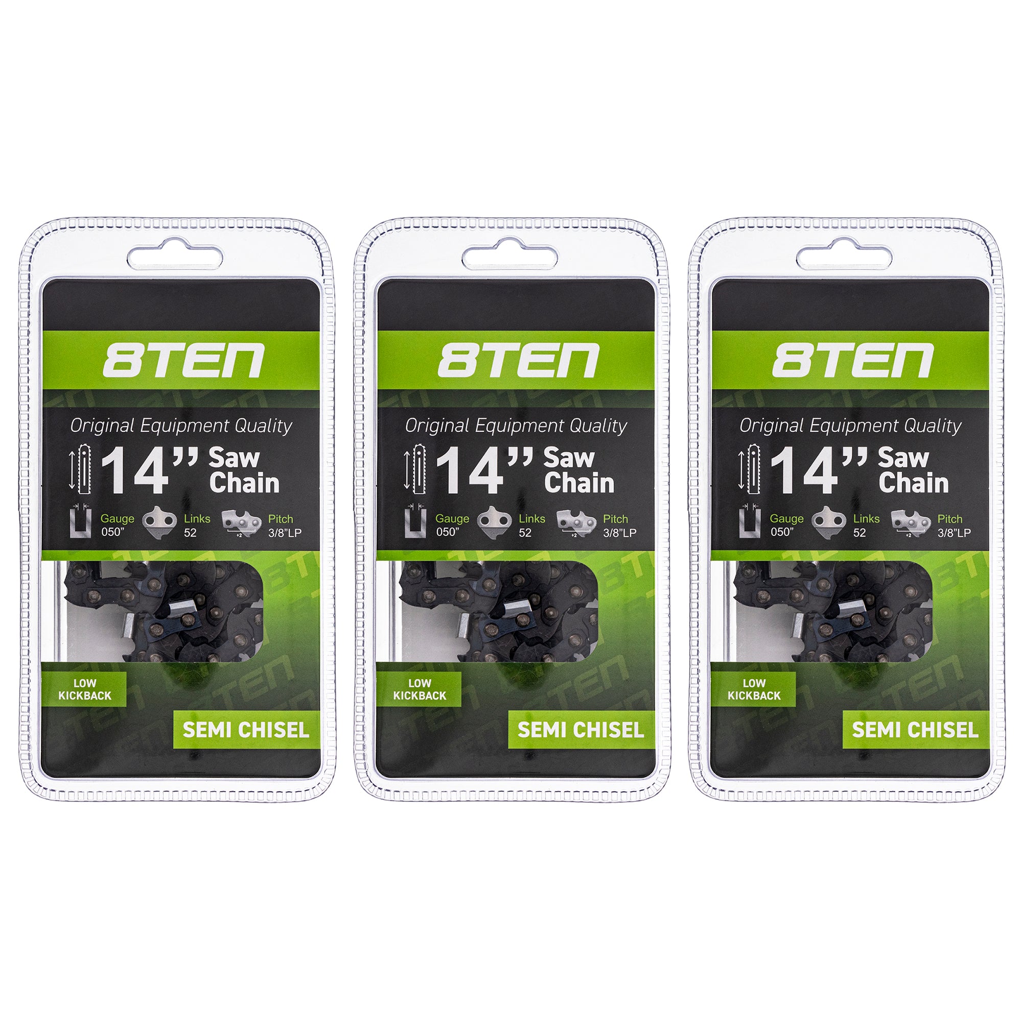 Chainsaw Chain 14 Inch .050 3/8 LP 52DL 3-Pack for zOTHER Windsor Stens Oregon Husqvarna 8TEN 810-CCC2238H