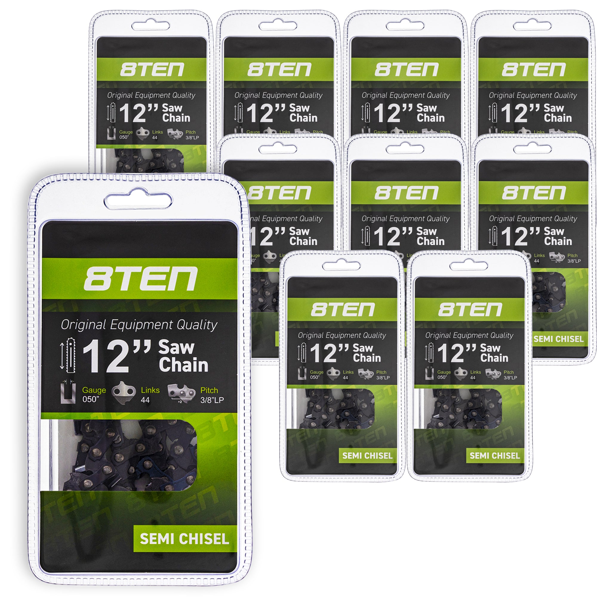 Chainsaw Chain 12 Inch .050 3/8 44DL 10-Pack for zOTHER Windsor Stens Oregon Husqvarna 8TEN 810-CCC2239H