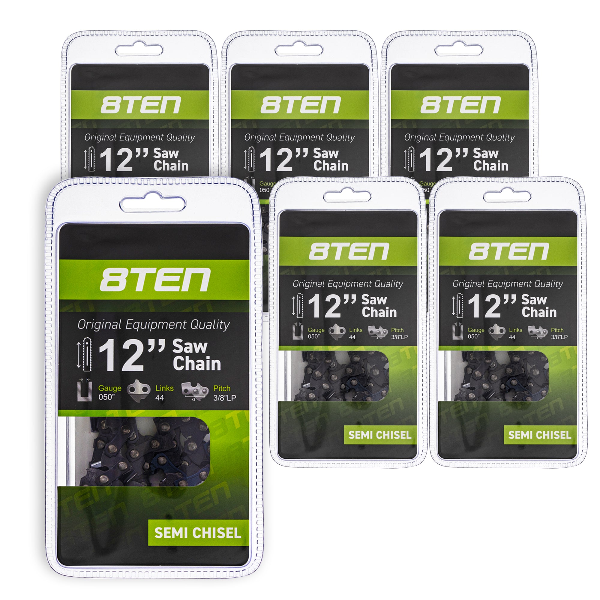 Chainsaw Chain 12 Inch .050 3/8 44DL 6-Pack for zOTHER Windsor Stens Oregon Husqvarna 8TEN 810-CCC2239H