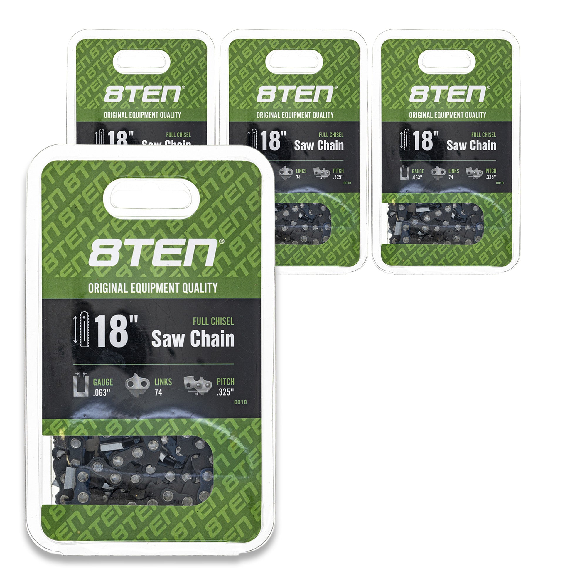Chainsaw Chain 18 Inch .063 .325 74DL 4-Pack for zOTHER Stens Oregon Husqvarna Poulan 8TEN 810-CCC2230H