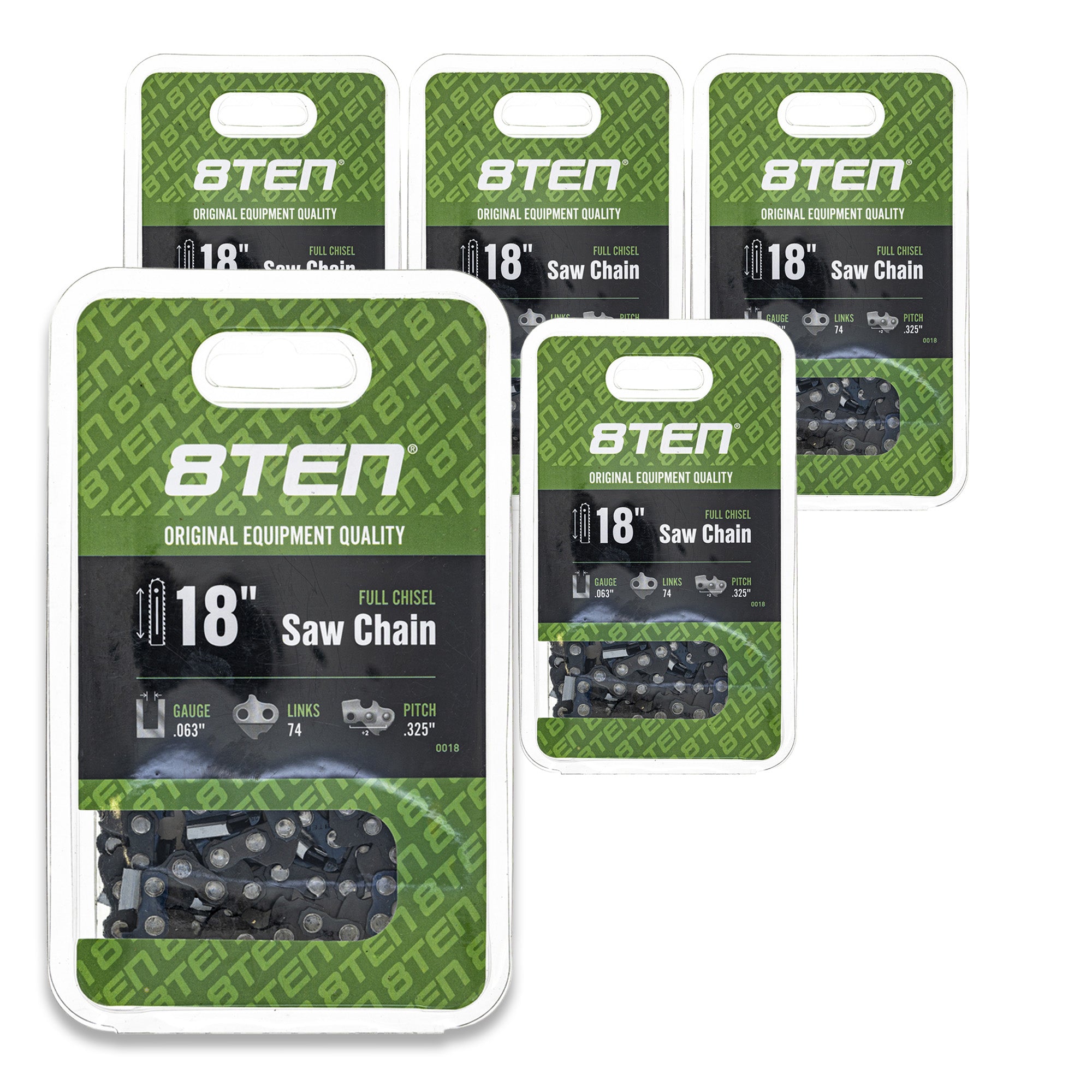 Chainsaw Chain 18 Inch .063 .325 74DL 5-Pack for zOTHER Stens Oregon Husqvarna Poulan 8TEN 810-CCC2230H