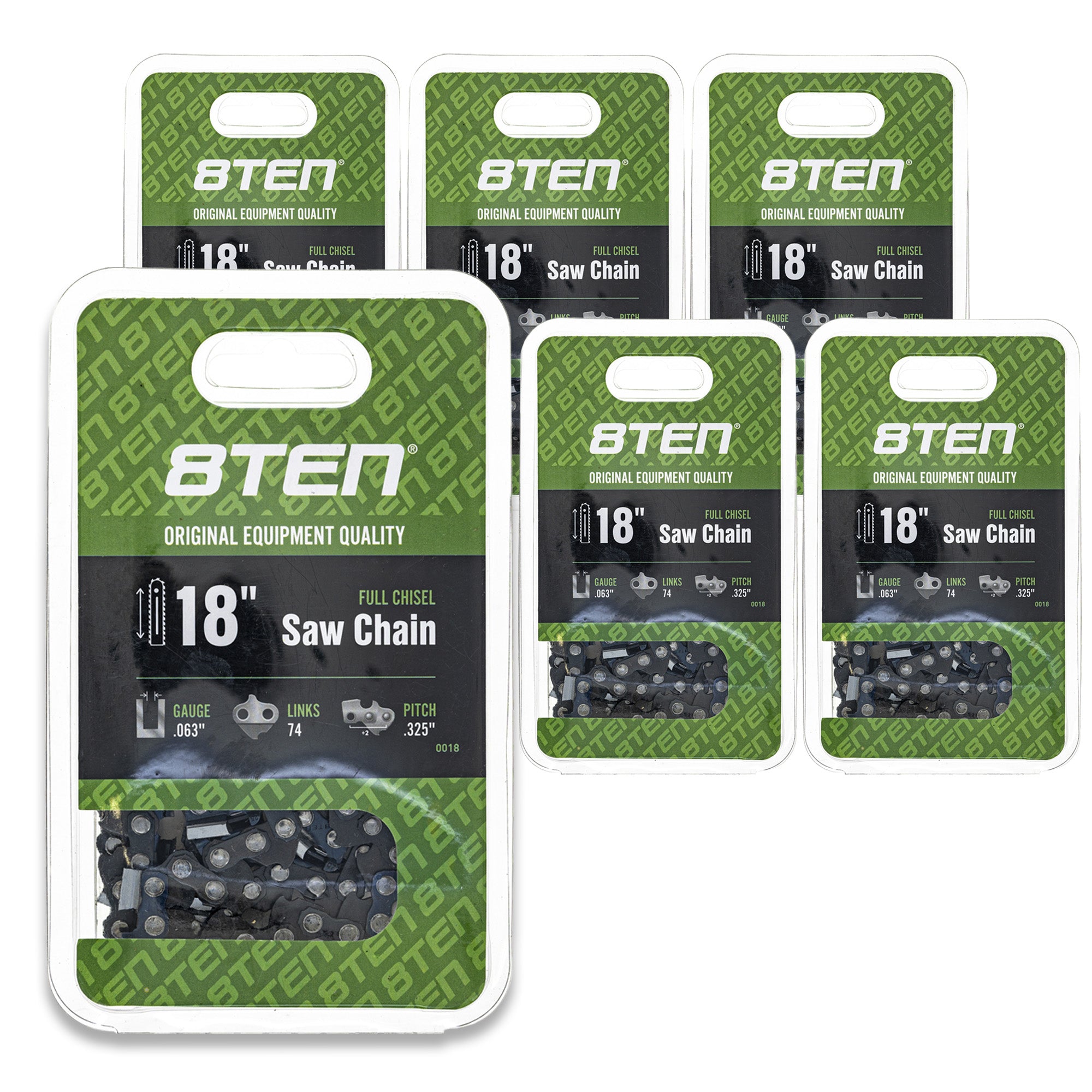 Chainsaw Chain 18 Inch .063 .325 74DL 6-Pack for zOTHER Stens Oregon Husqvarna Poulan 8TEN 810-CCC2230H