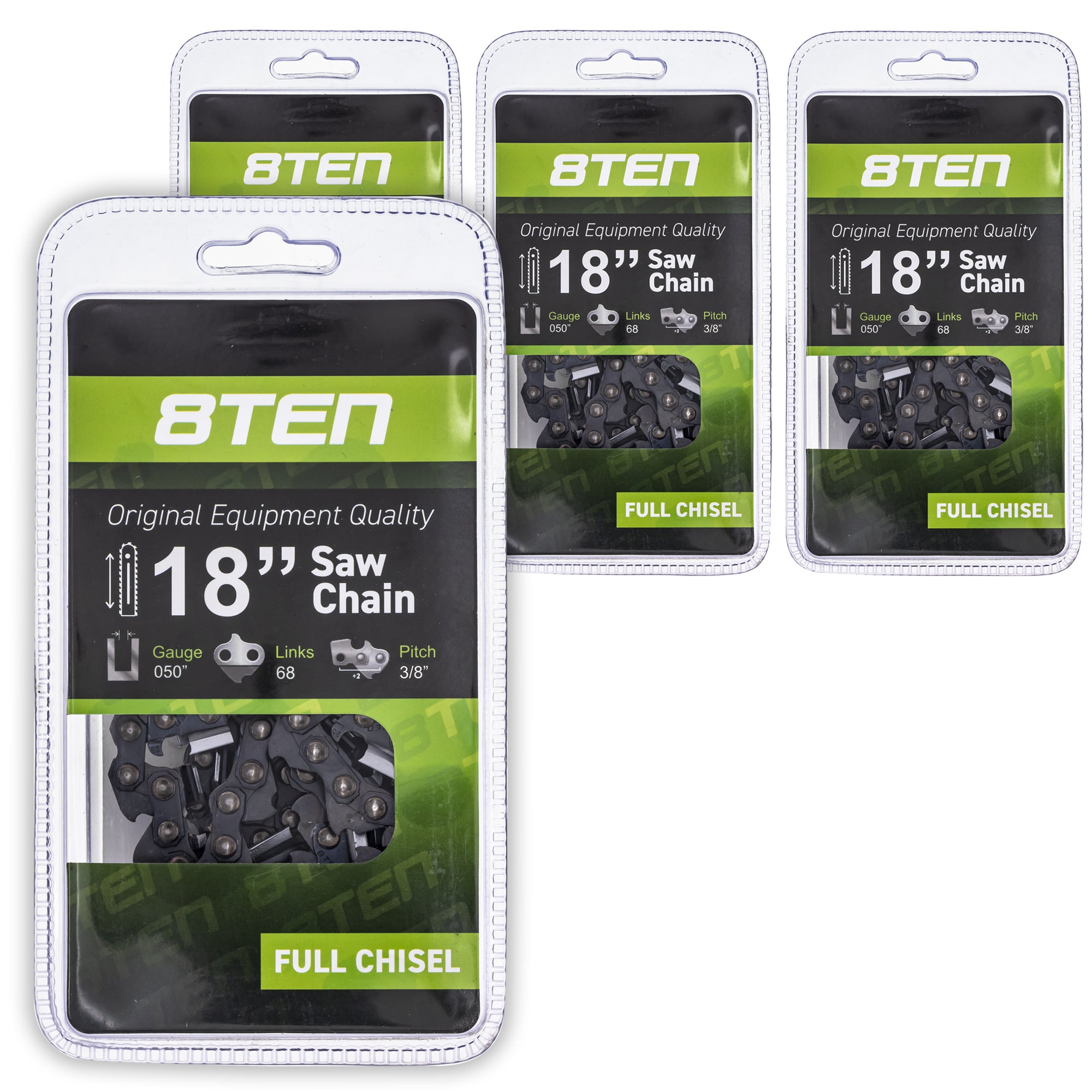 Chainsaw Chain 18 Inch .050 3/8 68DL 4-Pack for zOTHER Windsor Stens Oregon Husqvarna 8TEN 810-CCC2231H