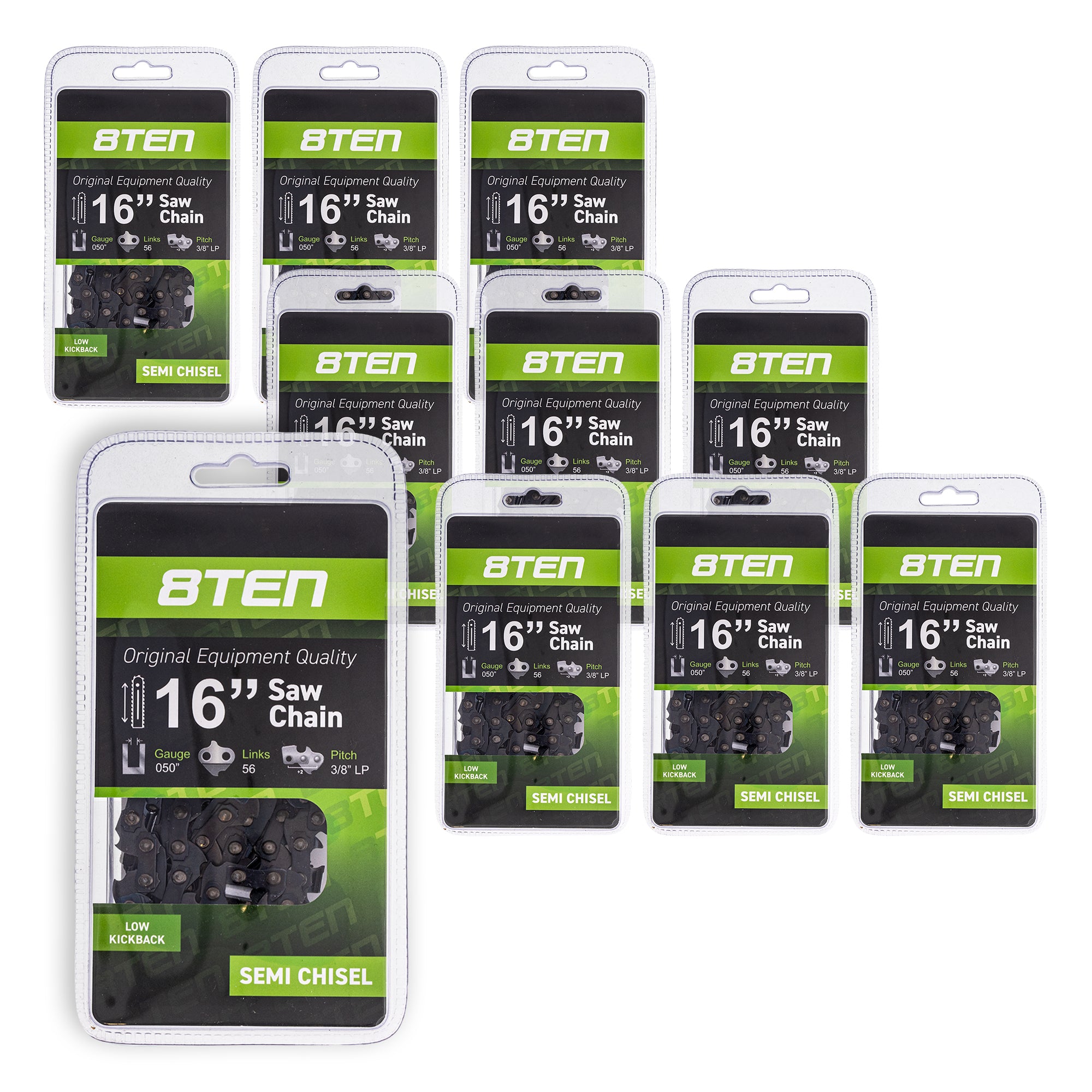 Chainsaw Chain 16 Inch .050 3/8 56DL 10-Pack for zOTHER Windsor Stens Oregon Ref. Oregon 8TEN 810-CCC2242H