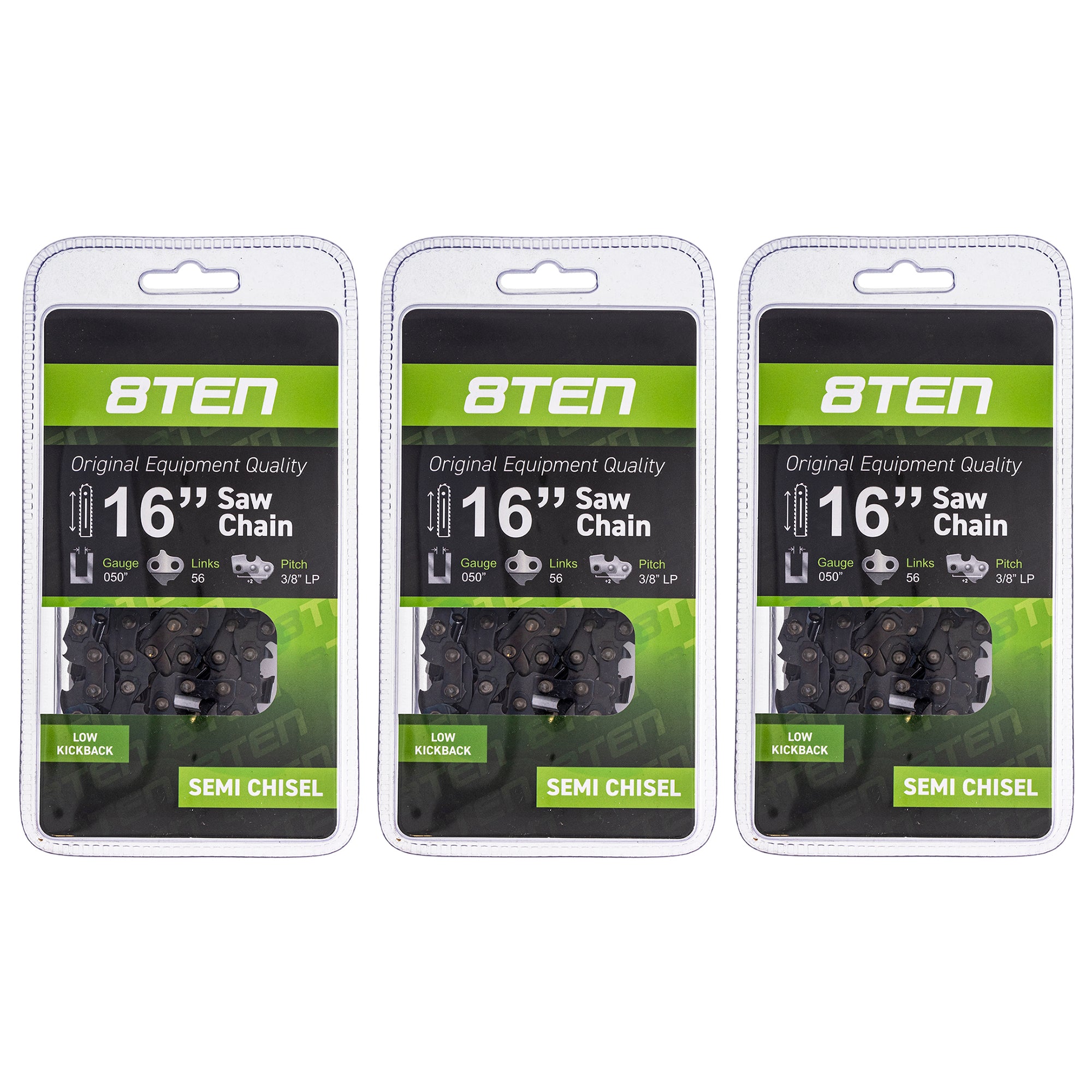 Chainsaw Chain 16 Inch .050 3/8 56DL 3-Pack for zOTHER Windsor Stens Oregon Ref. Oregon 8TEN 810-CCC2242H