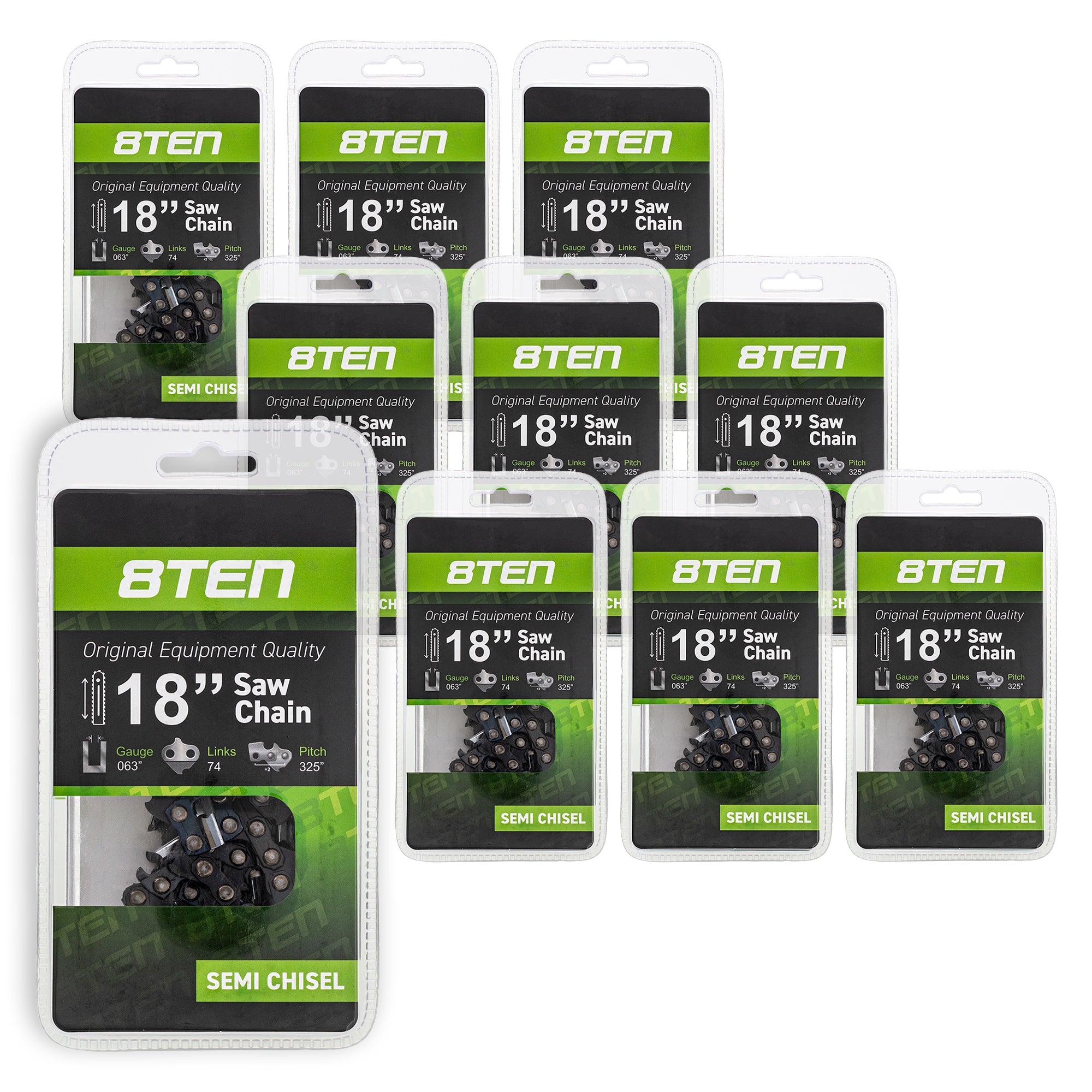 Chainsaw Chain 18 Inch .063 .325 74DL 10-Pack for zOTHER Windsor Stens Oregon Ferris 8TEN 810-CCC2243H