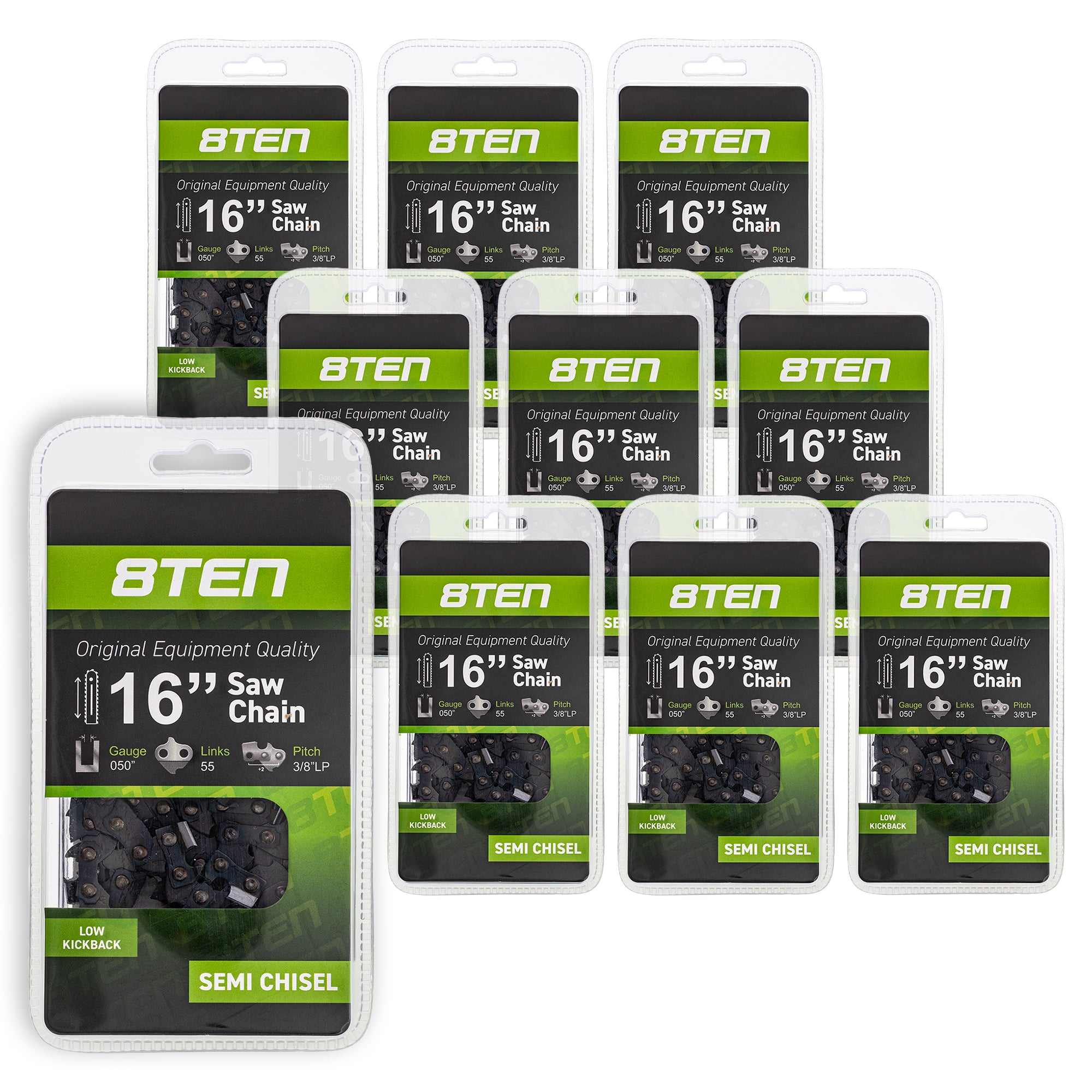 Chainsaw Chain 16 Inch .050 .375 55DL 10-Pack for zOTHER Windsor Stens Oregon Carlton MSE 8TEN 810-CCC2245H