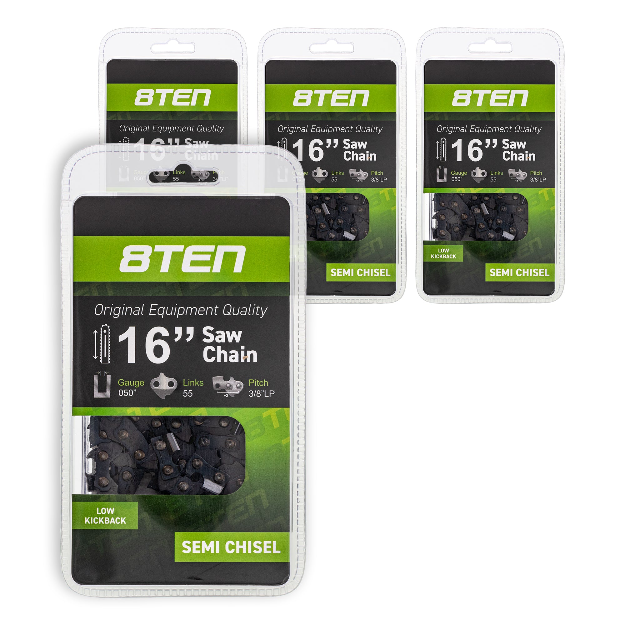 Chainsaw Chain 16 Inch .050 .375 55DL 4-Pack for zOTHER Windsor Stens Oregon Carlton MSE 8TEN 810-CCC2245H