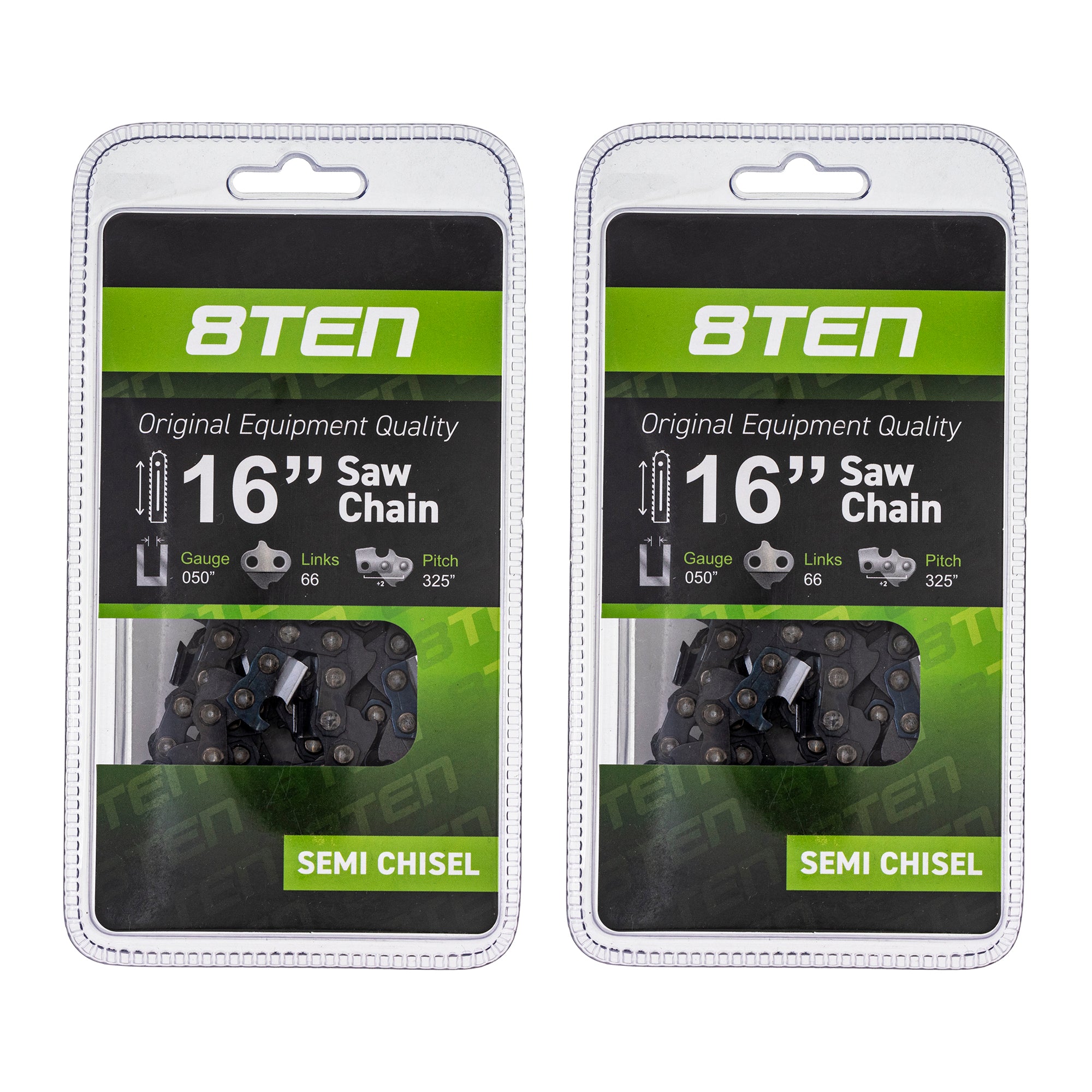 Chainsaw Chain 16 Inch .050 .325 66DL 2-Pack for zOTHER Windsor Stens Oregon Ref. Oregon 8TEN 810-CCC2247H