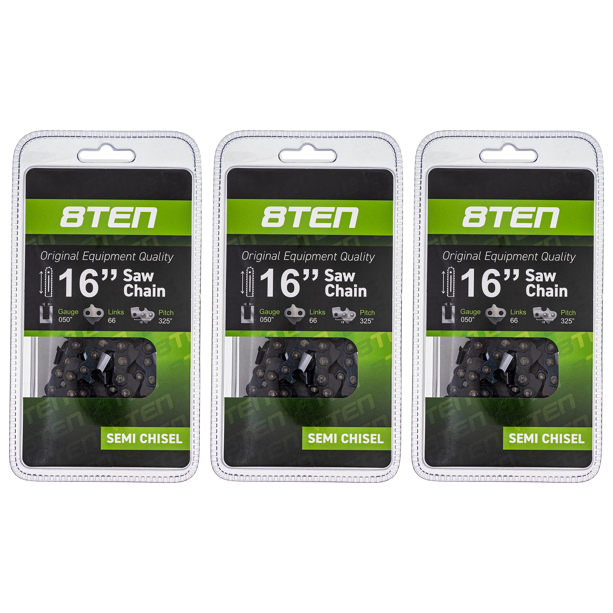 Chainsaw Chain 16 Inch .050 .325 66DL 3-Pack for zOTHER Windsor Stens Oregon Ref. Oregon 8TEN 810-CCC2247H