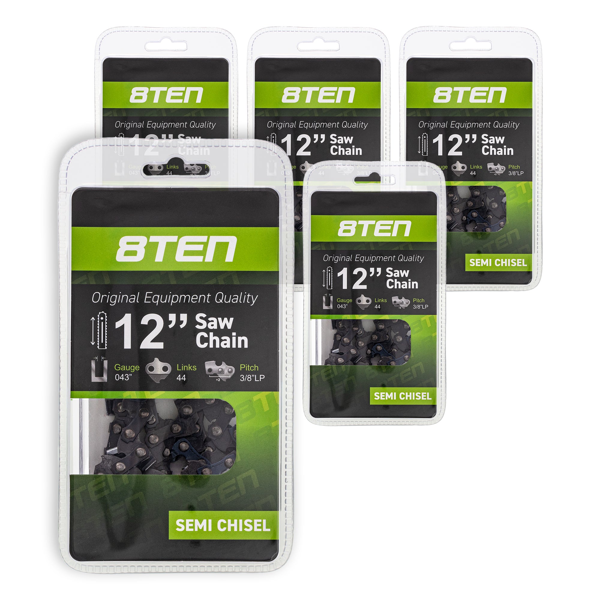 Chainsaw Chain 12 Inch .043 3/8 44DL 5-Pack for zOTHER Stens Oregon Ref. Oregon Carlton 8TEN 810-CCC2248H