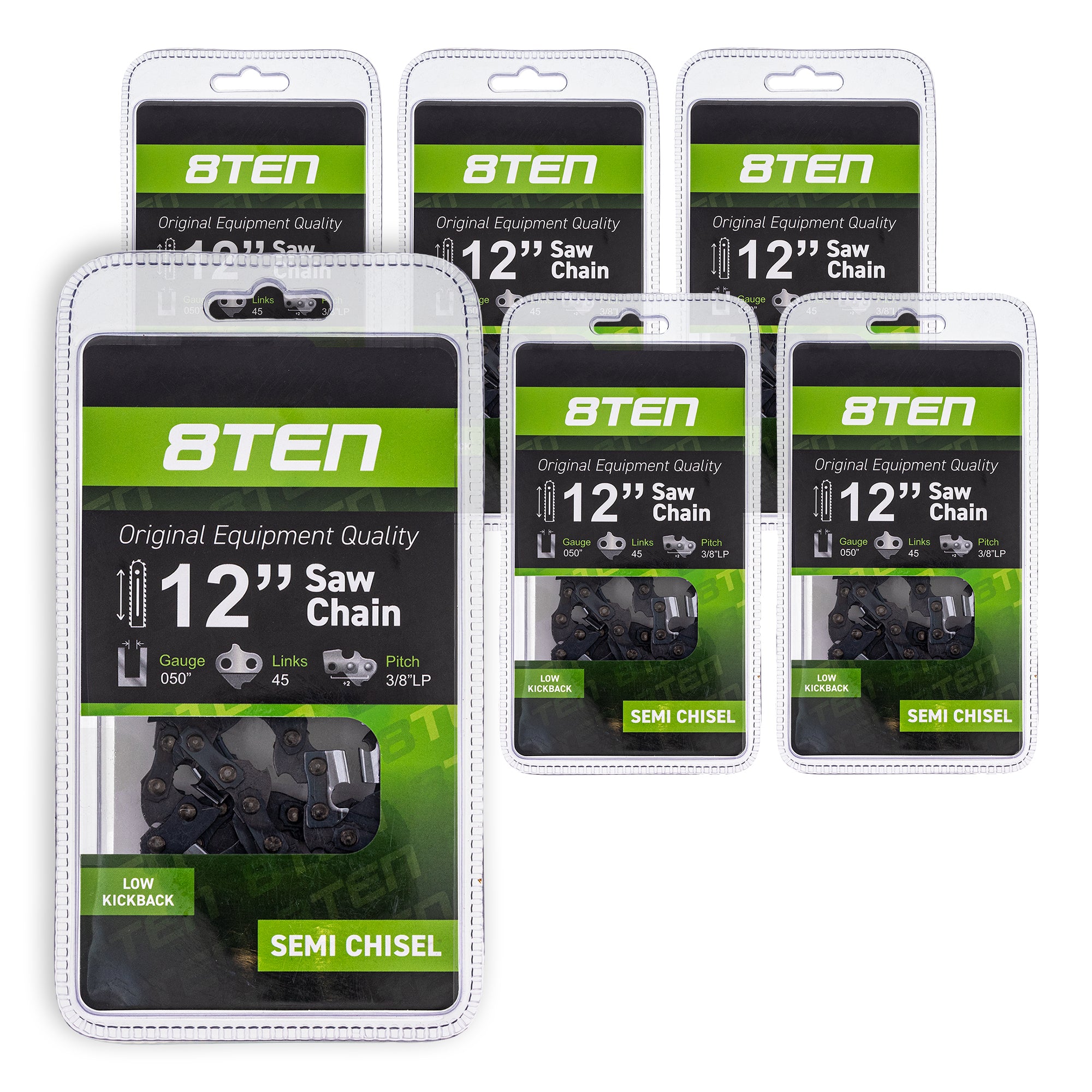 Chainsaw Chain 12 Inch .050 3/8 45DL 6-Pack for zOTHER Windsor Stens Oregon Carlton 8TEN 810-CCC2249H