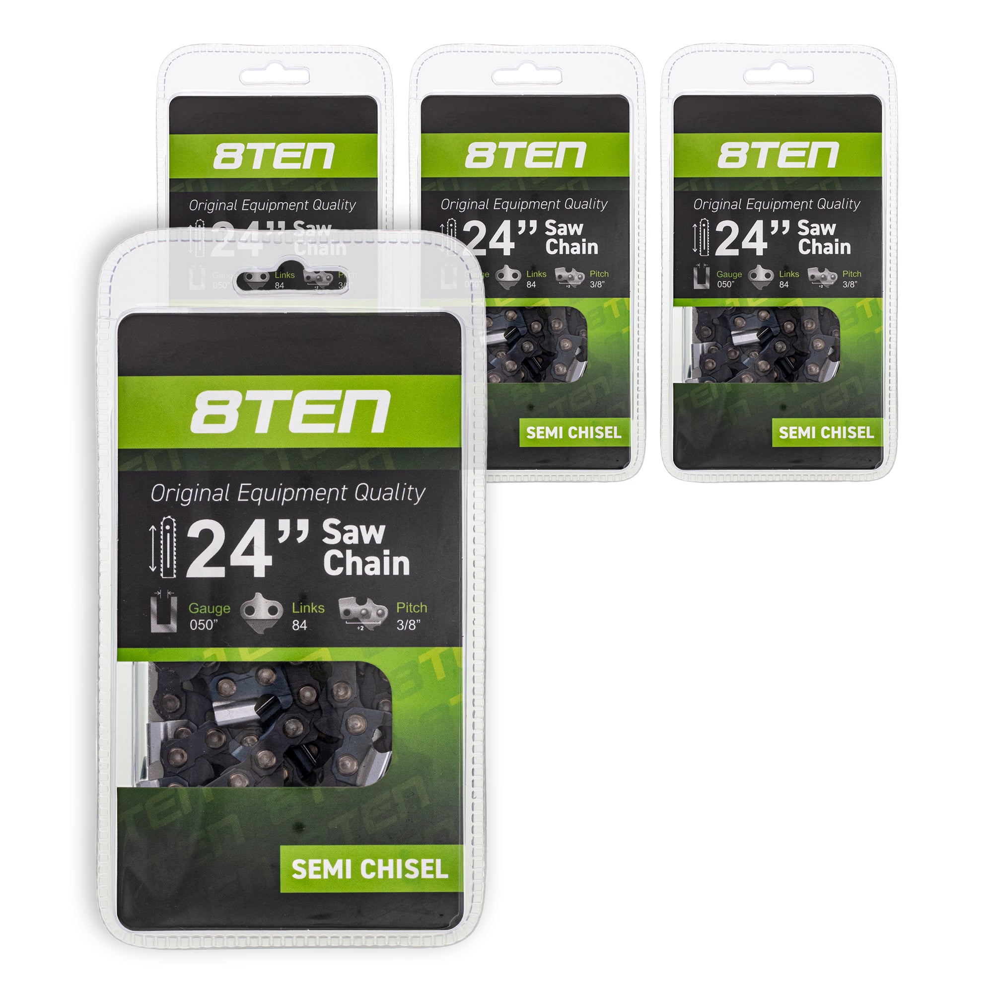 Chainsaw Chain 24 Inch .050 3/8 84DL 4-Pack for zOTHER Windsor Stens Oregon GB Carlton MSE 8TEN 810-CCC2252H