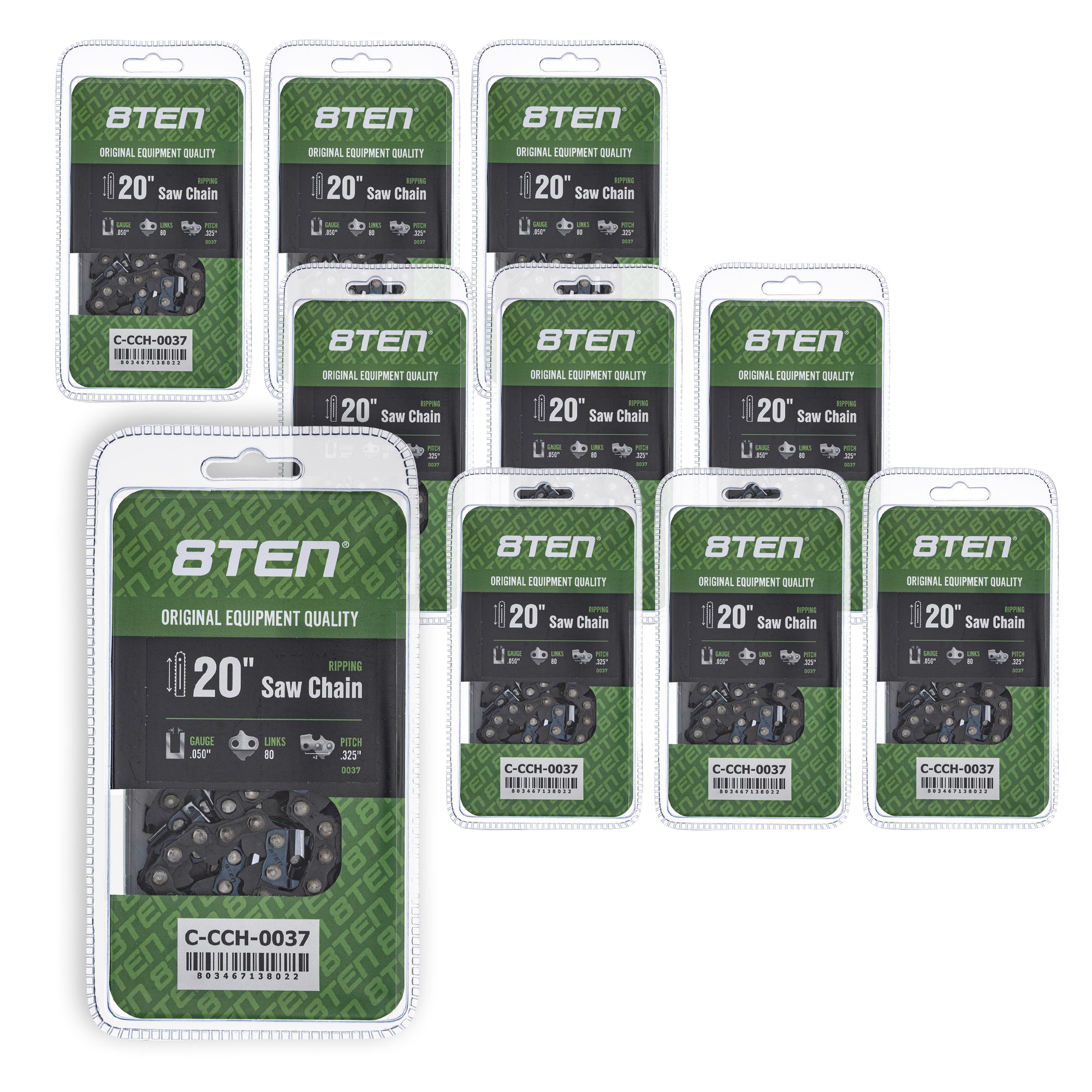 Chainsaw Chain 20 Inch .050 .325 80DL 10-Pack for zOTHER Oregon Echo Shindaiwa Bear Cat 8TEN 810-CCC2259H