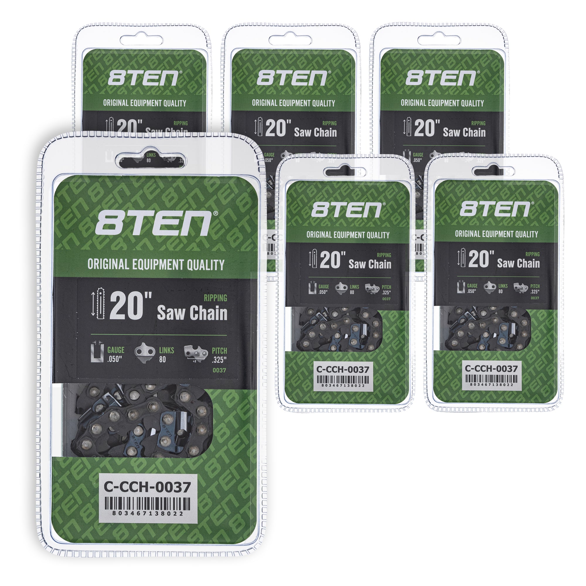 Chainsaw Chain 20 Inch .050 .325 80DL 6-Pack for zOTHER Oregon Echo Shindaiwa Bear Cat 8TEN 810-CCC2259H