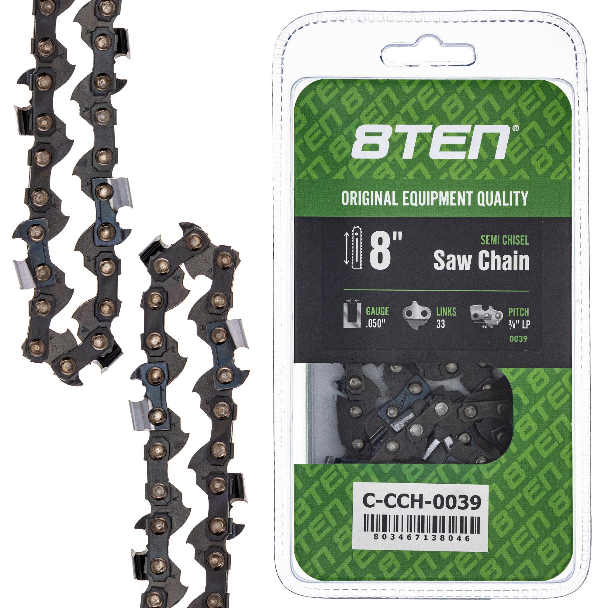 Chainsaw Chain 8 Inch .050 3/8 LP 33DL for zOTHER PSPH40B00 PS43008 PS40008 NVPS42108 8TEN 810-CCC2251H